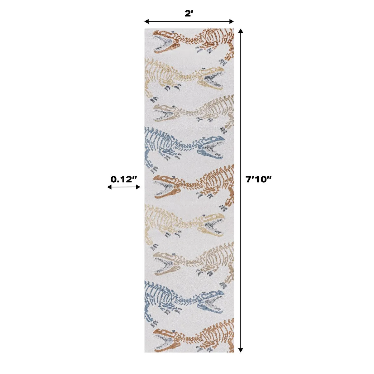 JONATHAN Y Duenas T-Rex Modern Kids Machine-Washable Area Rug