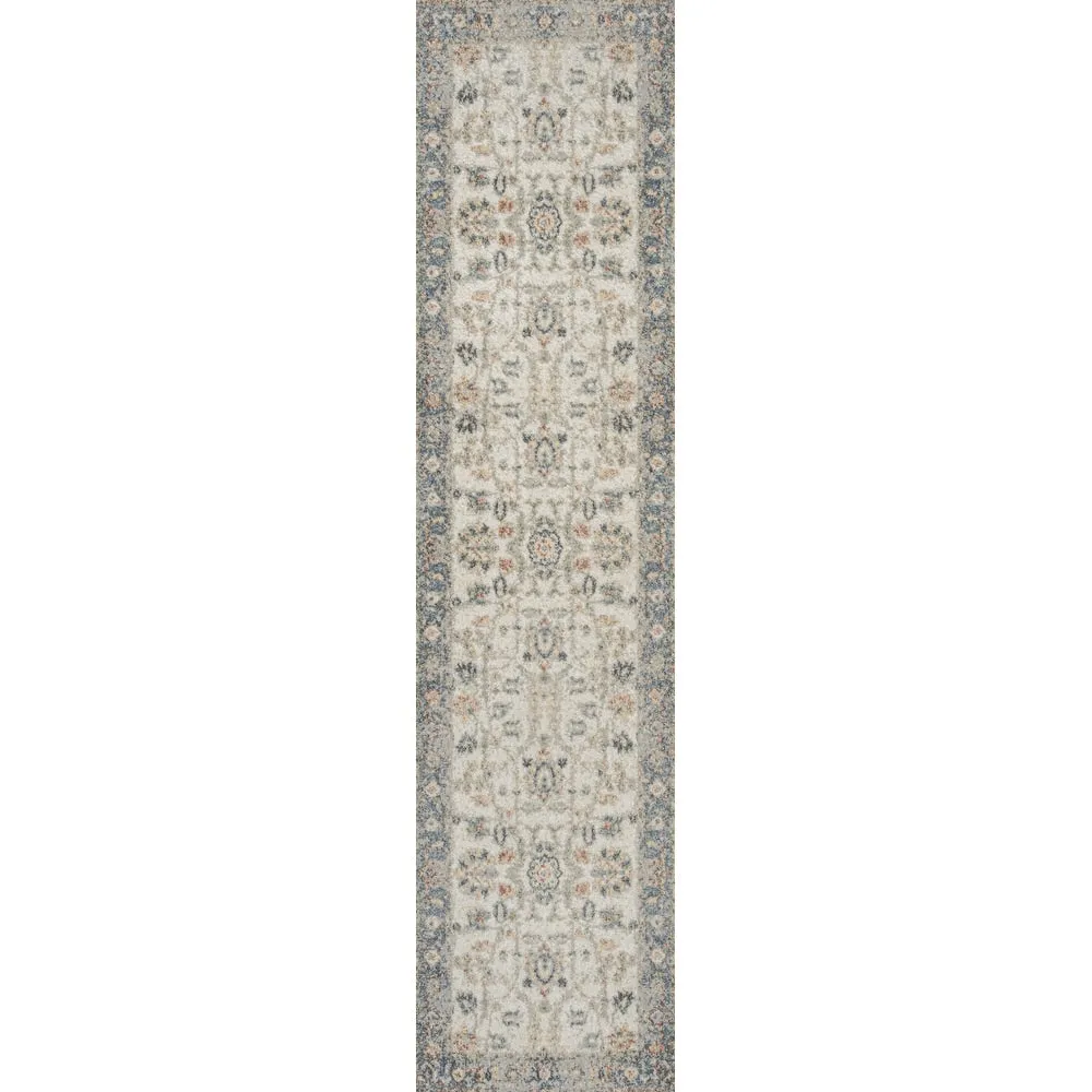 JONATHAN Y Edith Persian Border Low-Pile Machine-Washable Cream/Terra Area Rug