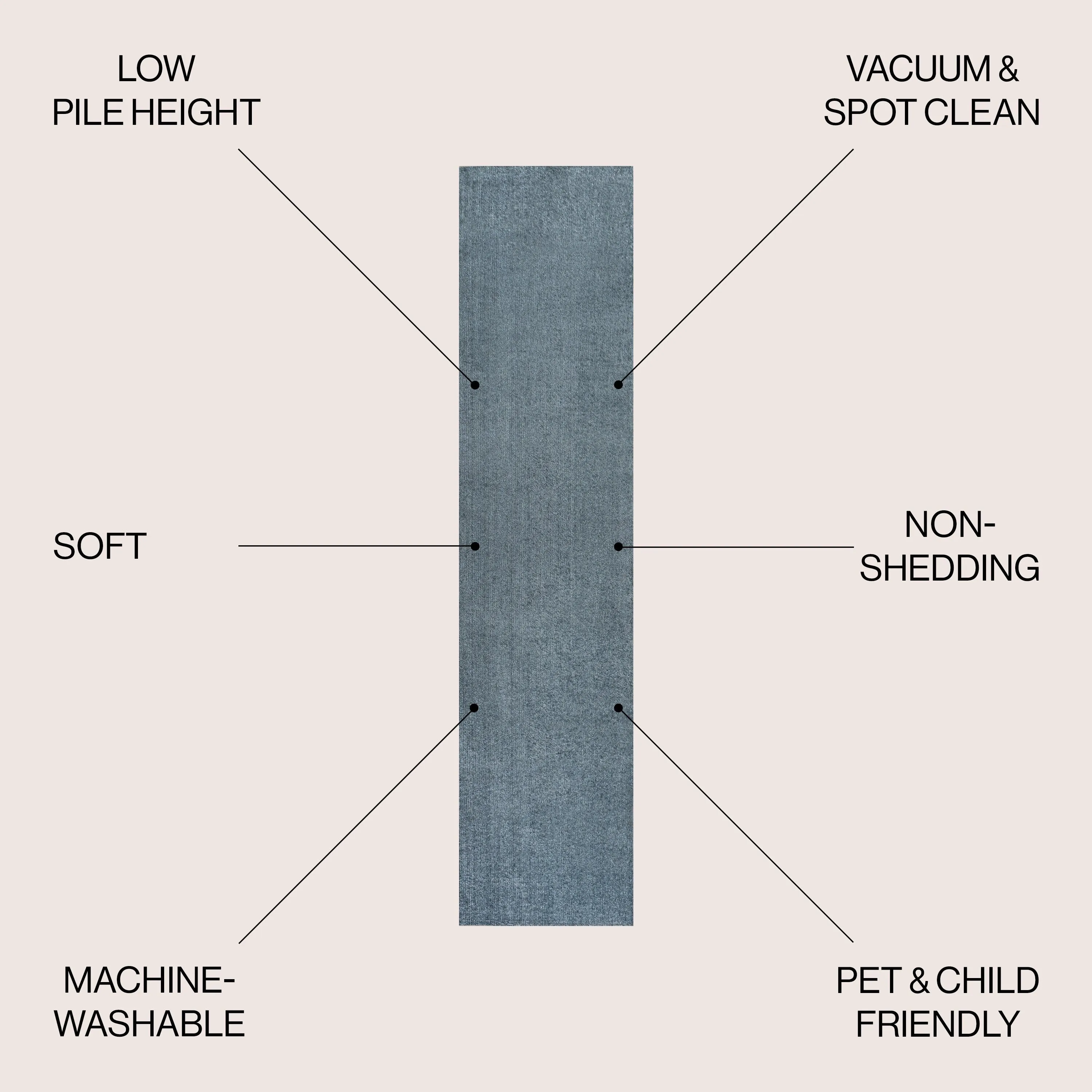 JONATHAN Y Fawning Classic Solid Low-Pile Machine-Washable Terra Area Rug