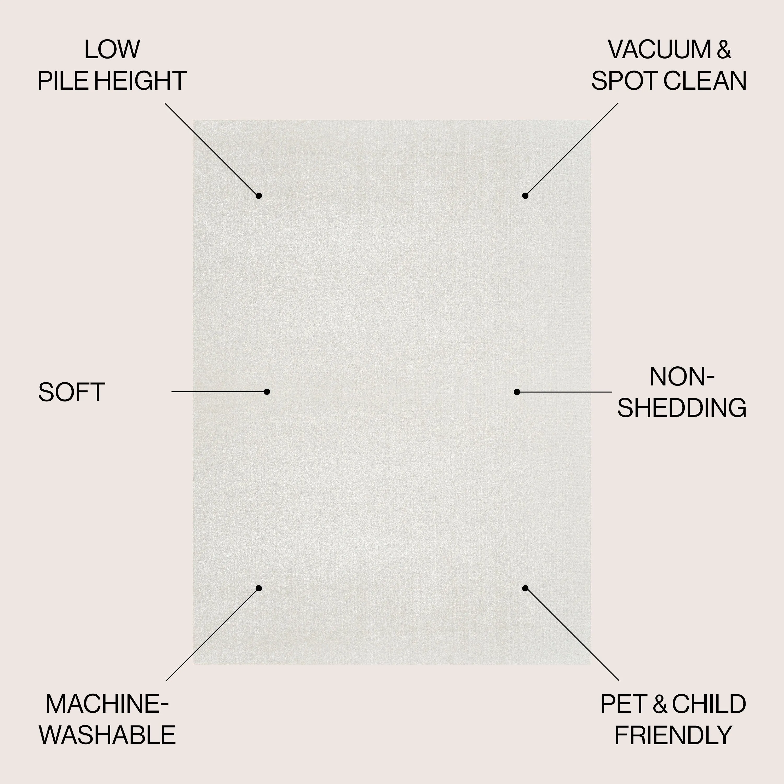JONATHAN Y Fawning Classic Solid Low-Pile Machine-Washable Terra Area Rug