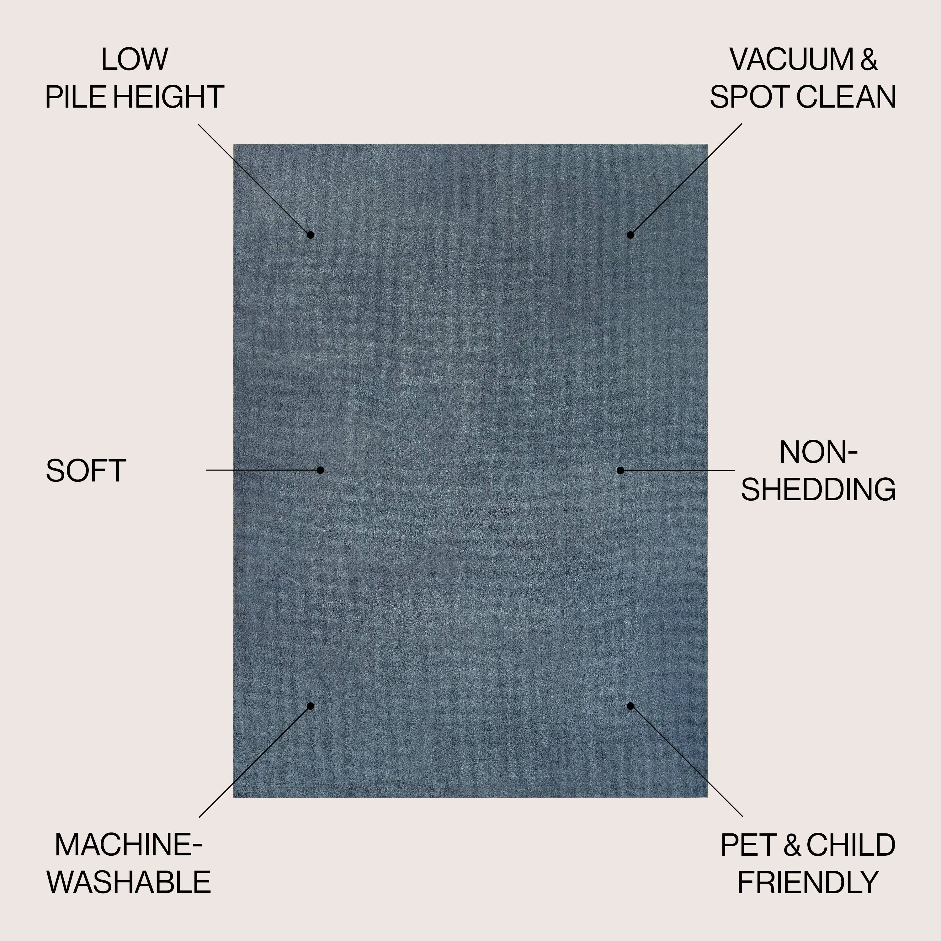 JONATHAN Y Fawning Classic Solid Low-Pile Machine-Washable Terra Area Rug