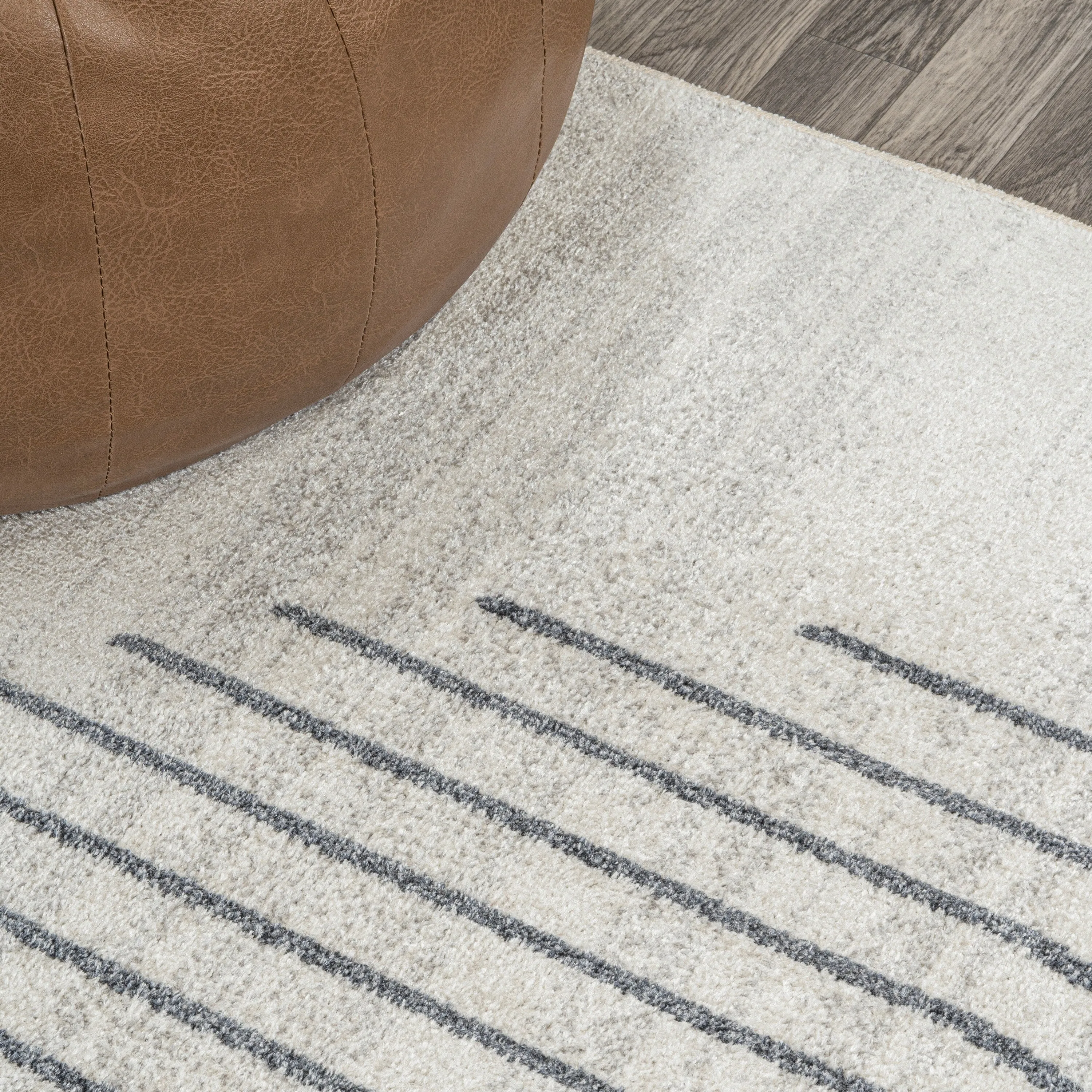 JONATHAN Y Hiero Geometric Modern Low-Pile Machine-Washable Cream/Terra Area Rug