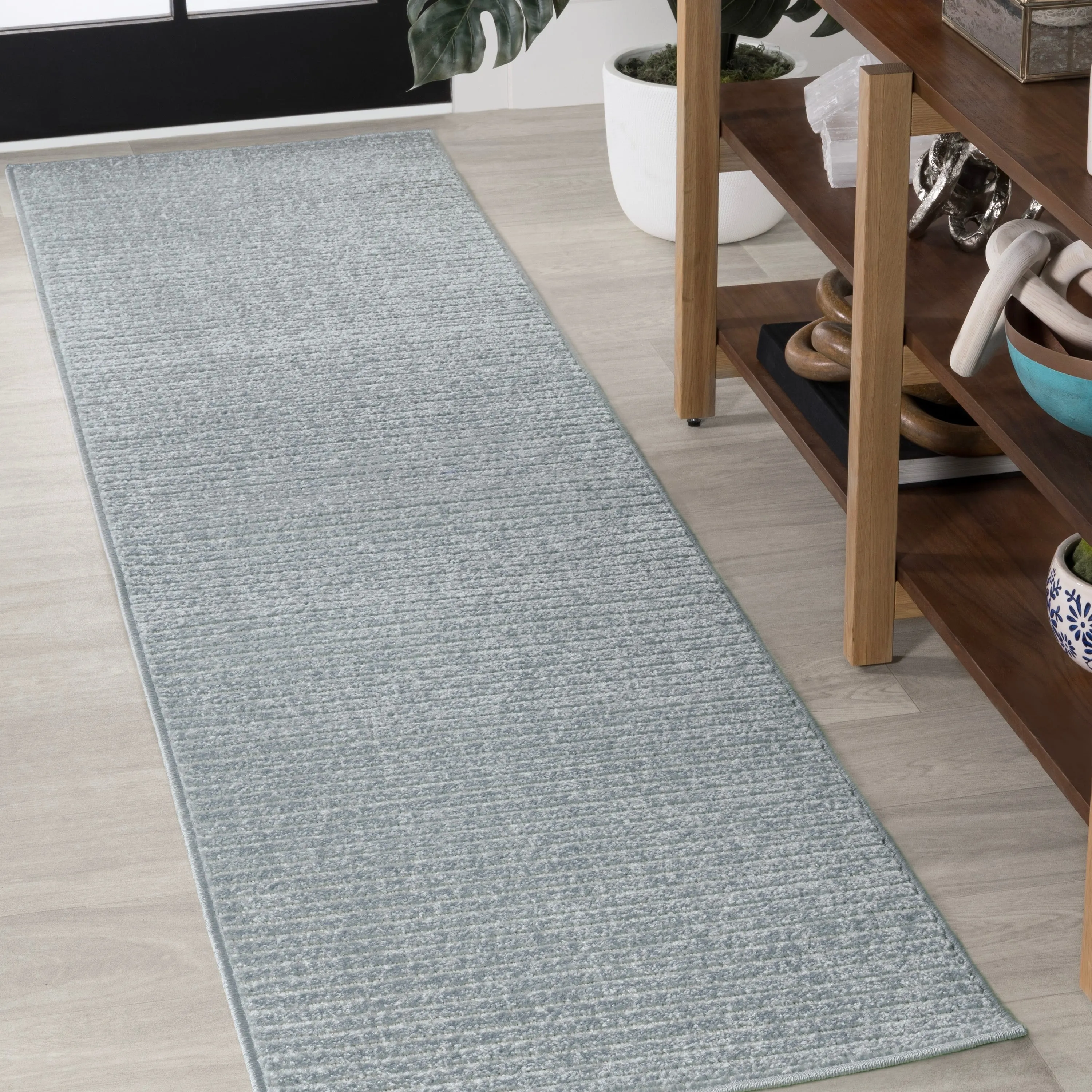 JONATHAN Y Maribo Minimalist Scandi Striped Navy/ivory Area Rug