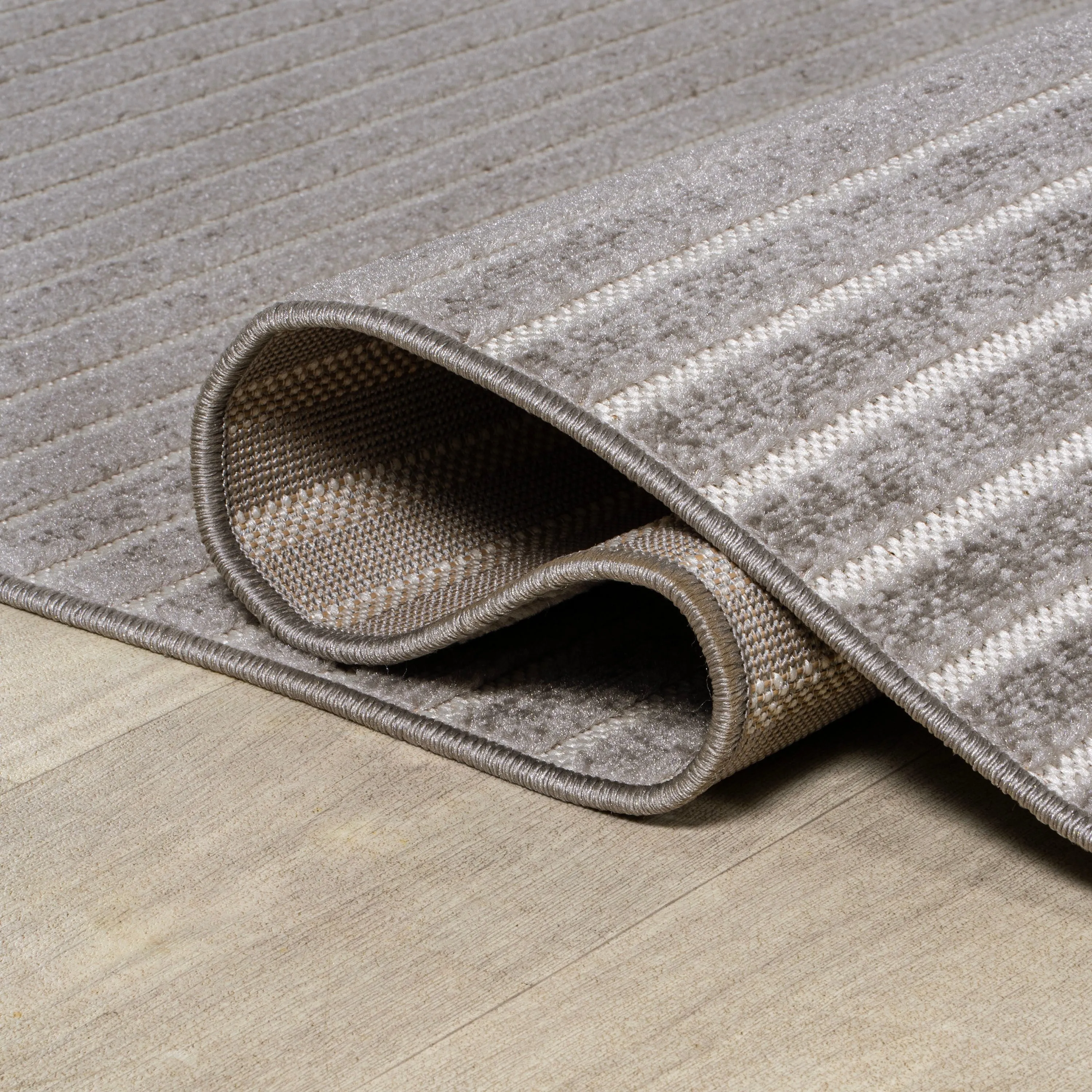 JONATHAN Y Maribo Minimalist Scandi Striped Navy/ivory Area Rug