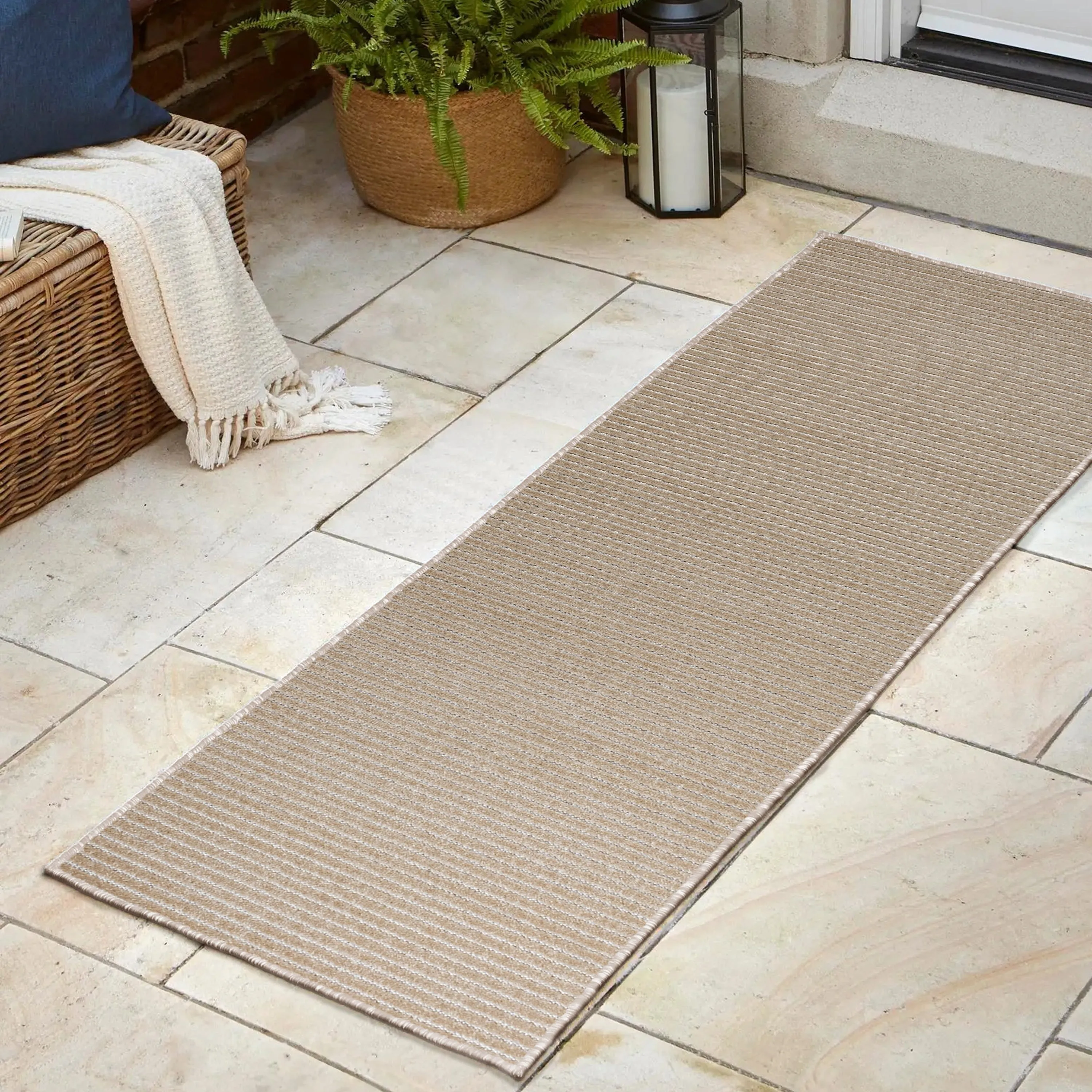 JONATHAN Y Maribo Minimalist Scandi Striped Navy/ivory Area Rug