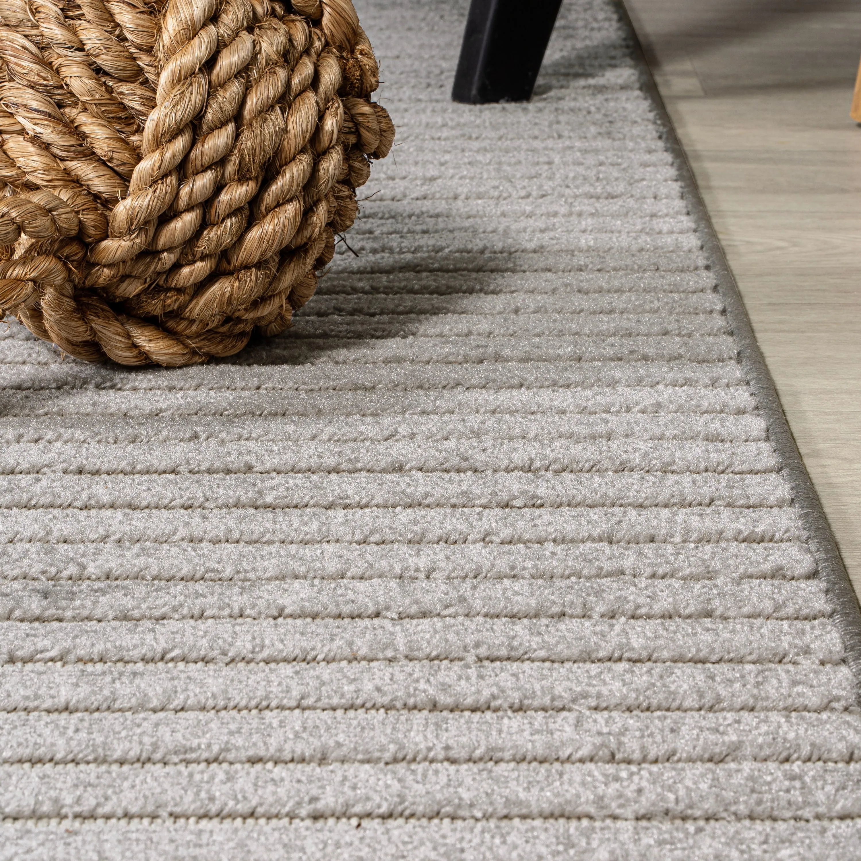 JONATHAN Y Maribo Minimalist Scandi Striped Navy/ivory Area Rug