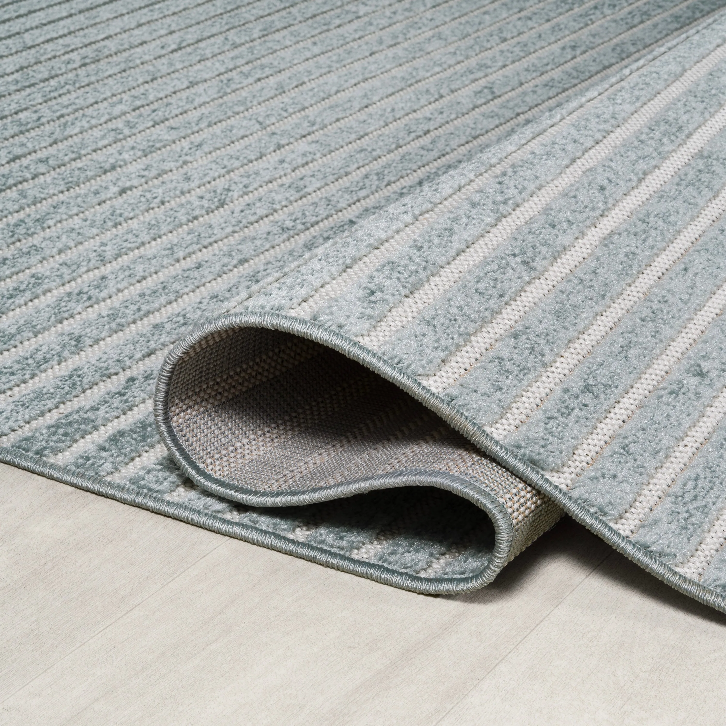 JONATHAN Y Maribo Minimalist Scandi Striped Navy/ivory Area Rug