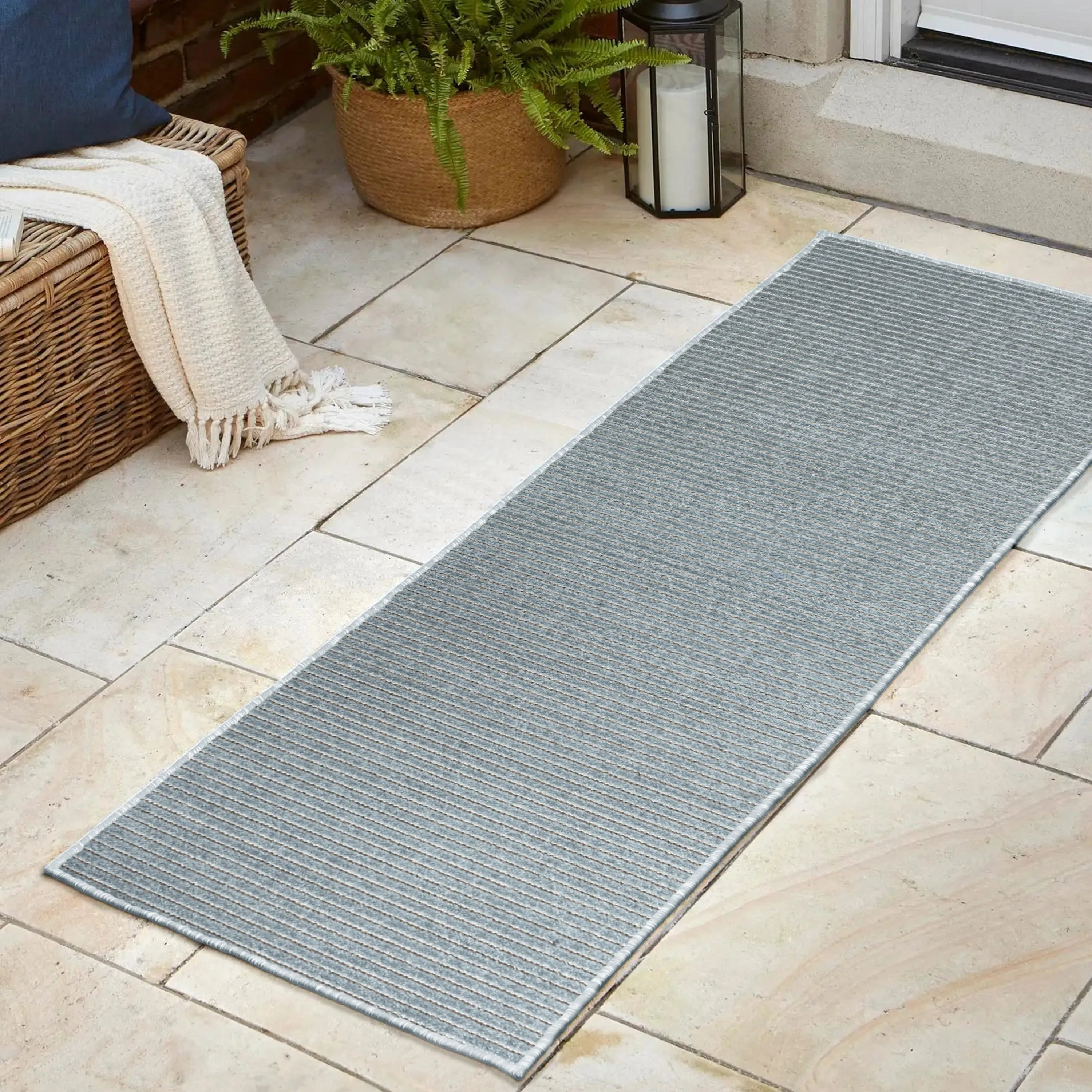 JONATHAN Y Maribo Minimalist Scandi Striped Navy/ivory Area Rug