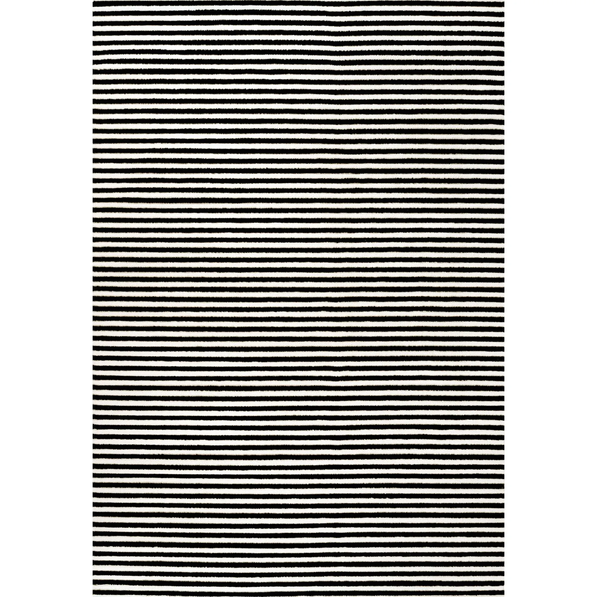 JONATHAN Y Maribo Minimalist Scandi Striped Navy/ivory Area Rug