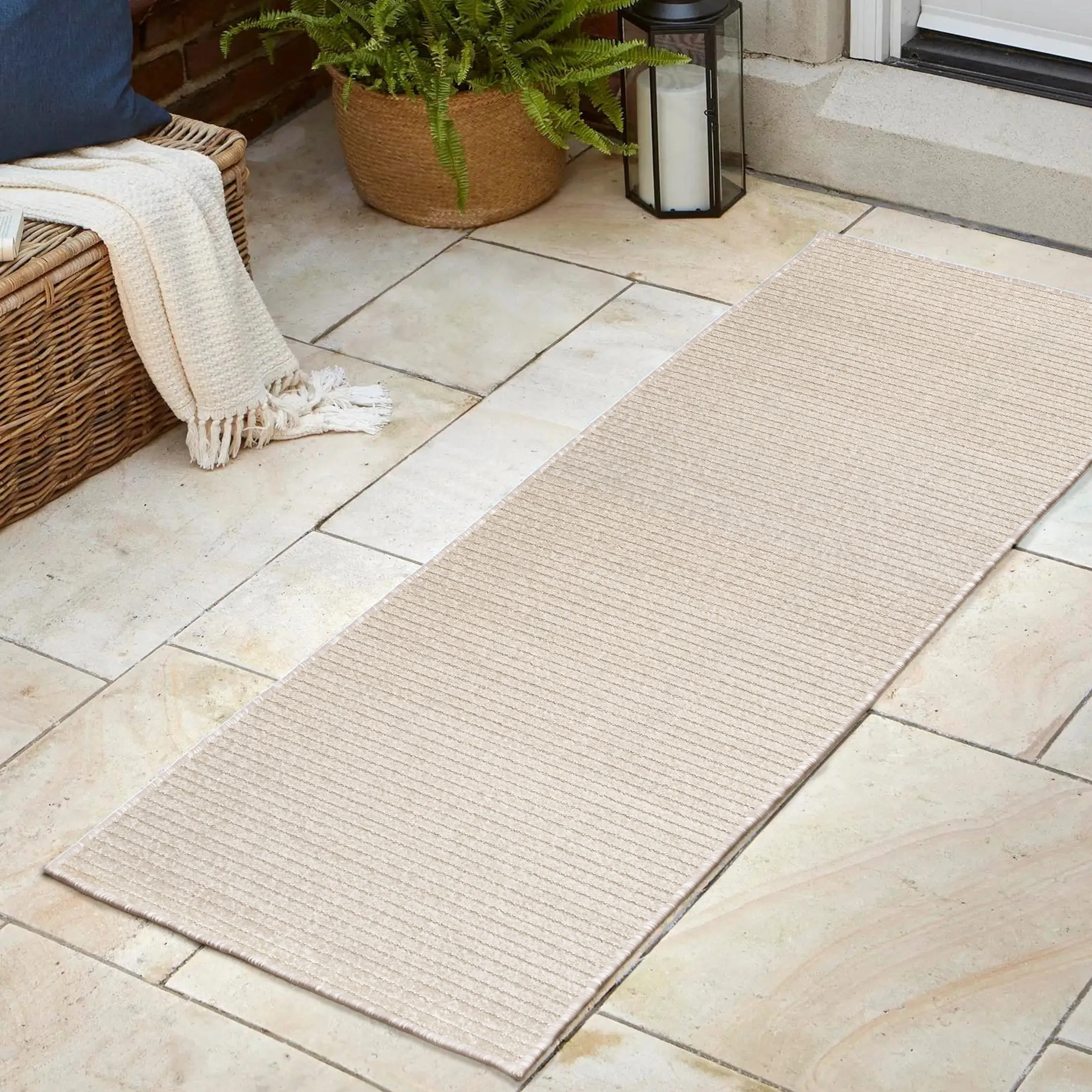 JONATHAN Y Maribo Minimalist Scandi Striped Navy/ivory Area Rug