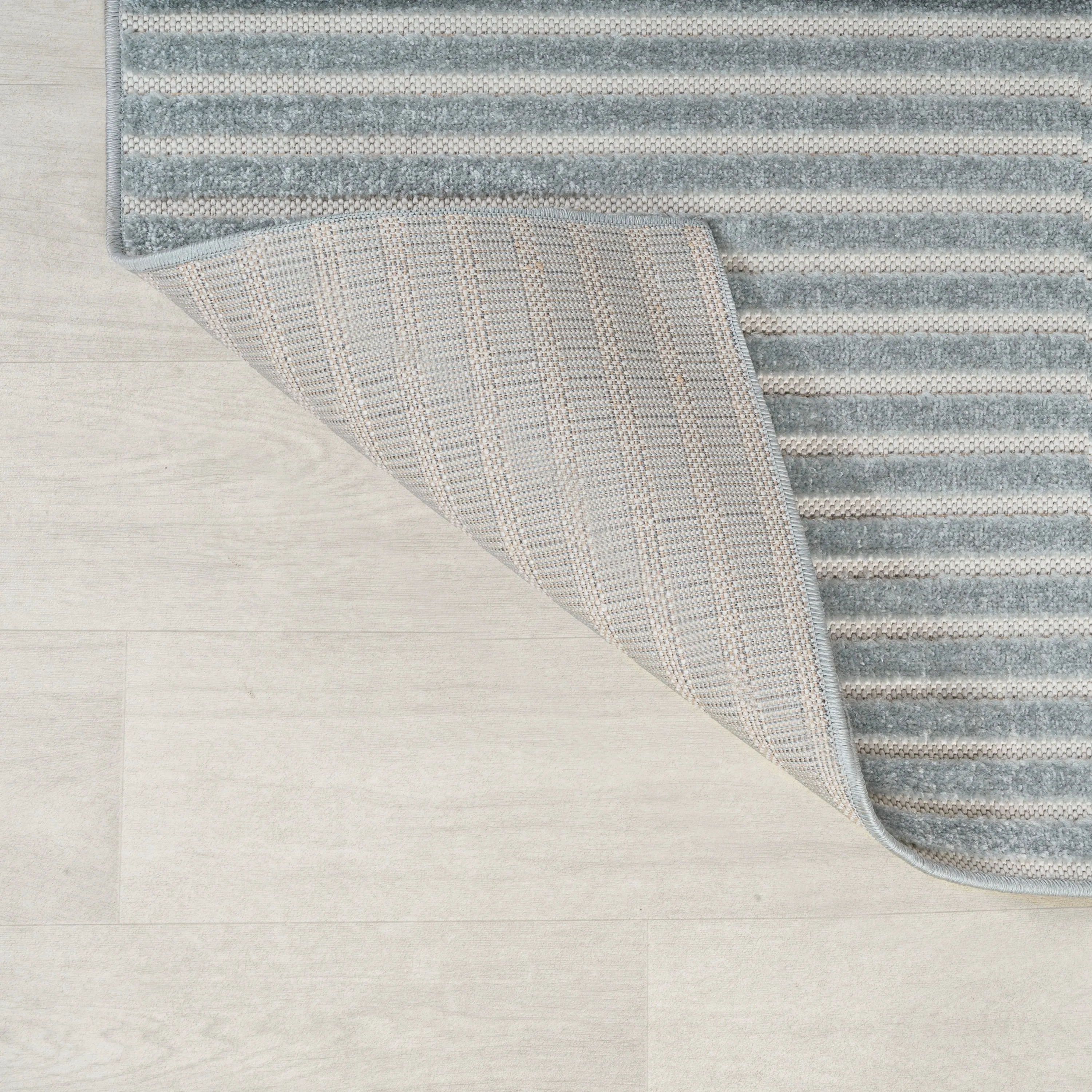 JONATHAN Y Maribo Minimalist Scandi Striped Navy/ivory Area Rug