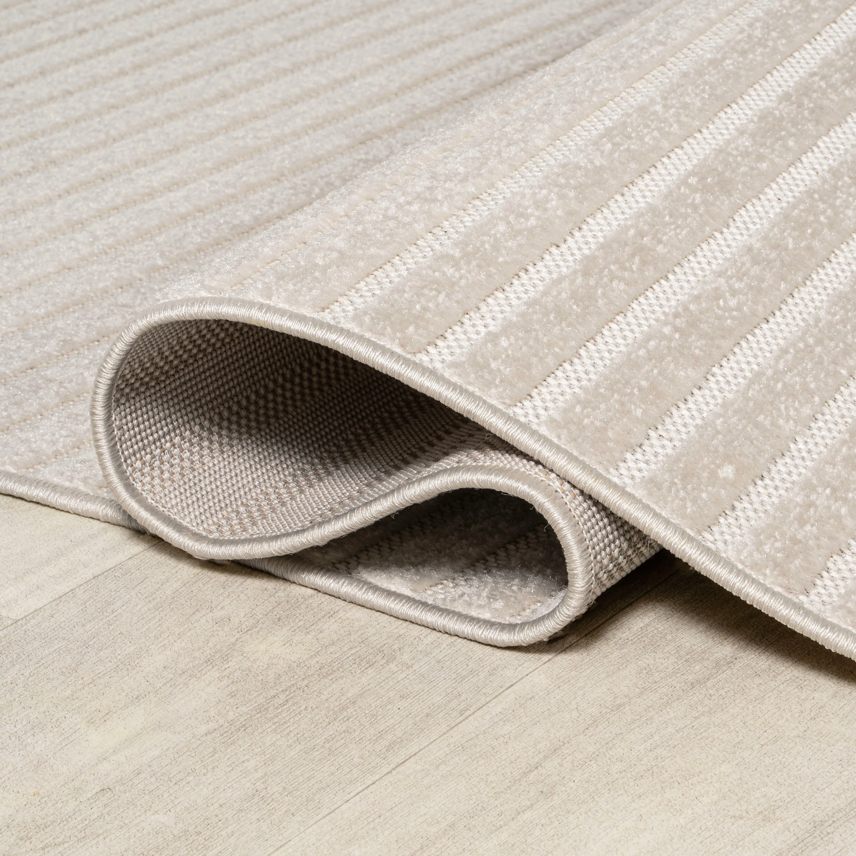 JONATHAN Y Maribo Minimalist Scandi Striped Navy/ivory Area Rug