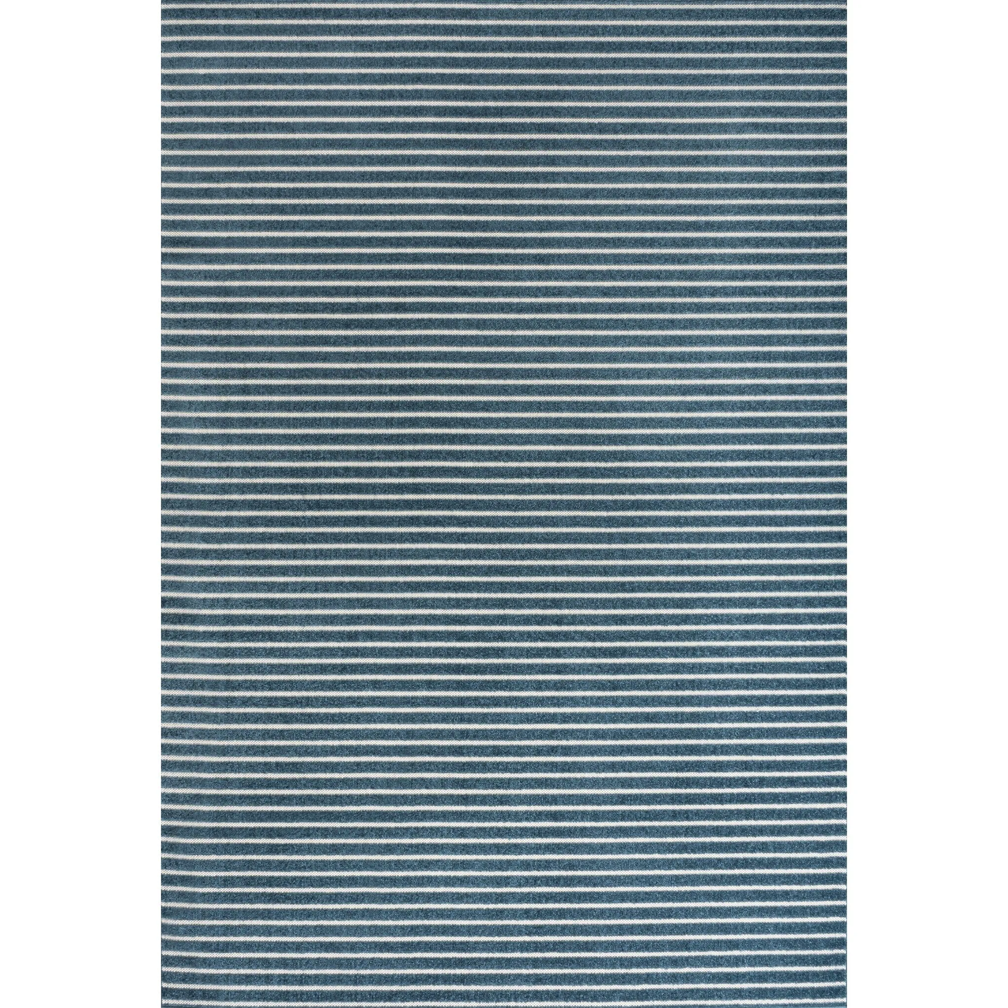 JONATHAN Y Maribo Minimalist Scandi Striped Navy/ivory Area Rug