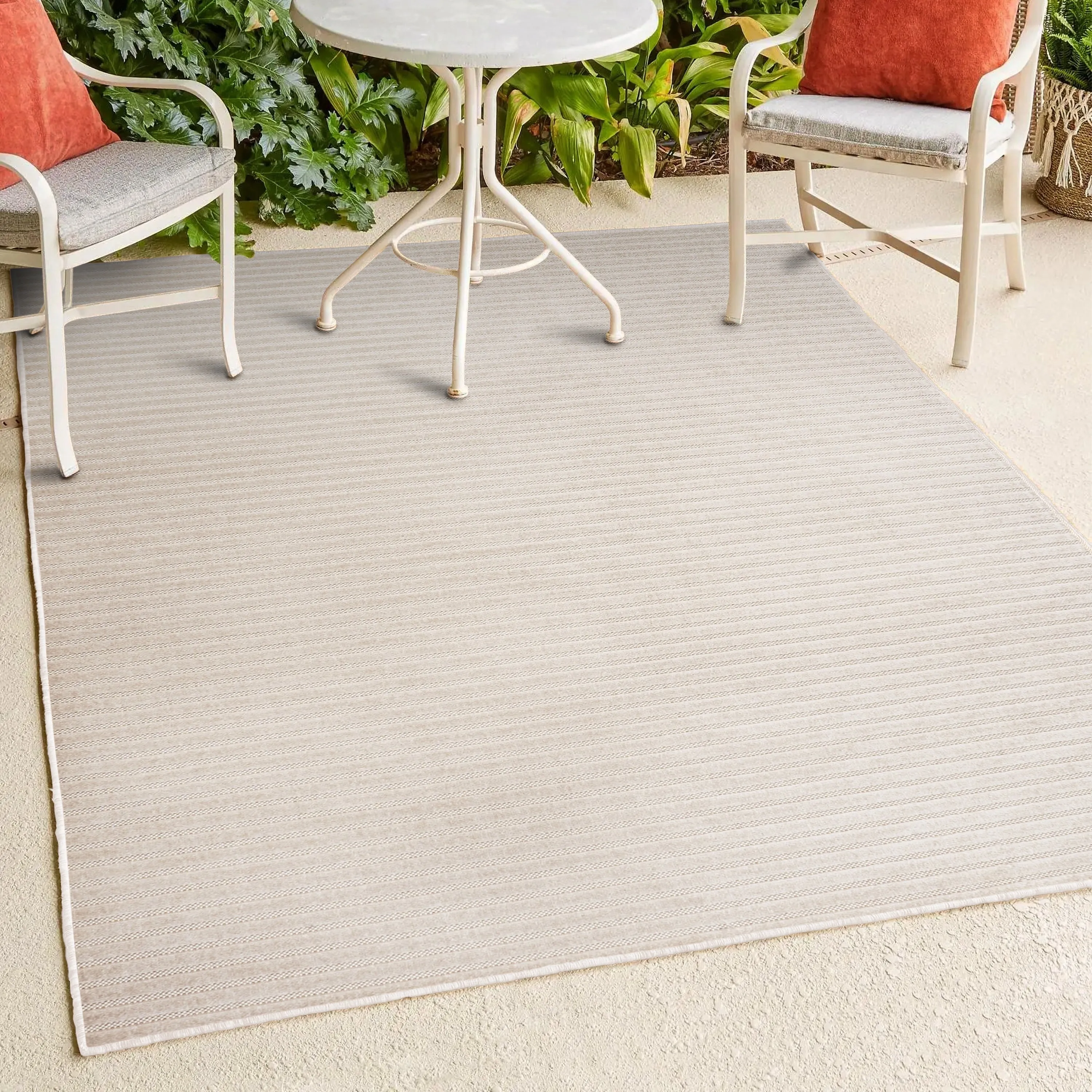 JONATHAN Y Maribo Minimalist Scandi Striped Navy/ivory Area Rug