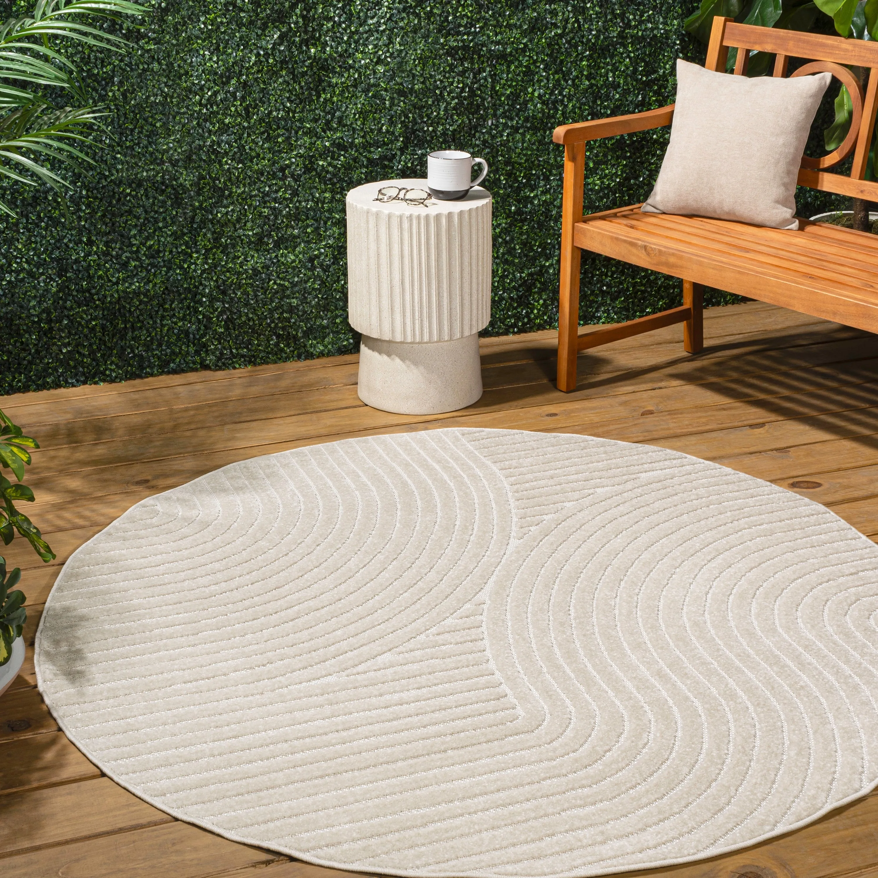 JONATHAN Y Odense Minimalist Curve Geometric Gray/Ivory Area Rug