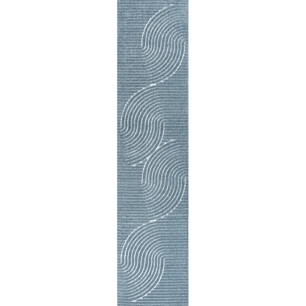 JONATHAN Y Odense Minimalist Curve Geometric Gray/Ivory Area Rug