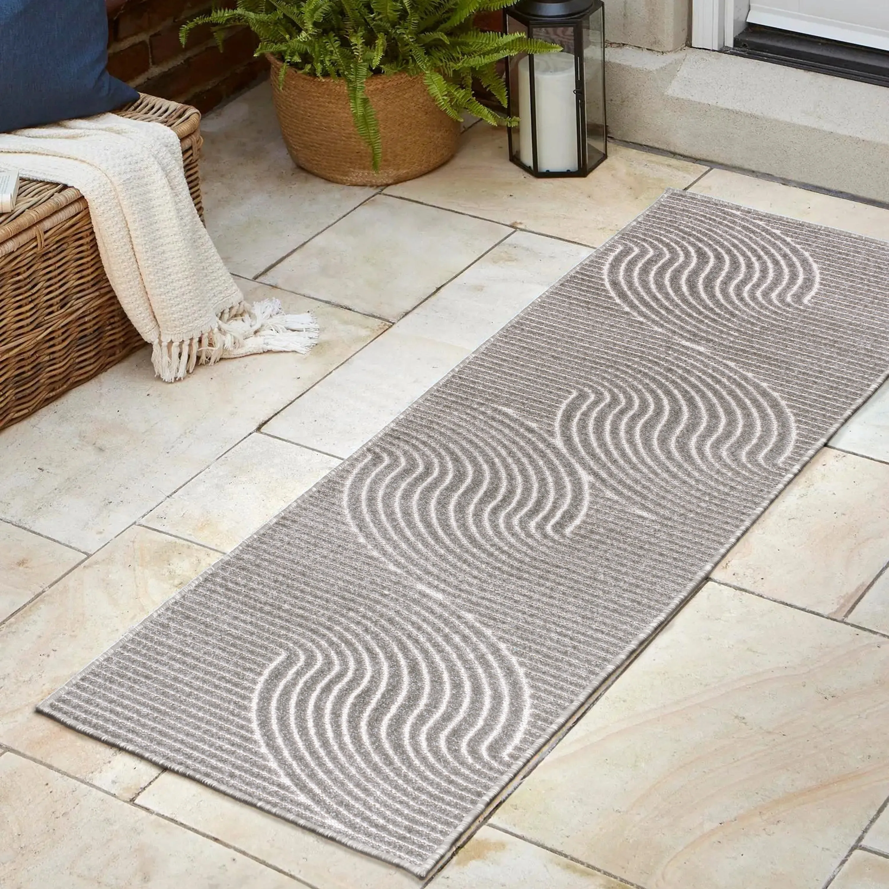 JONATHAN Y Odense Minimalist Curve Geometric Gray/Ivory Area Rug