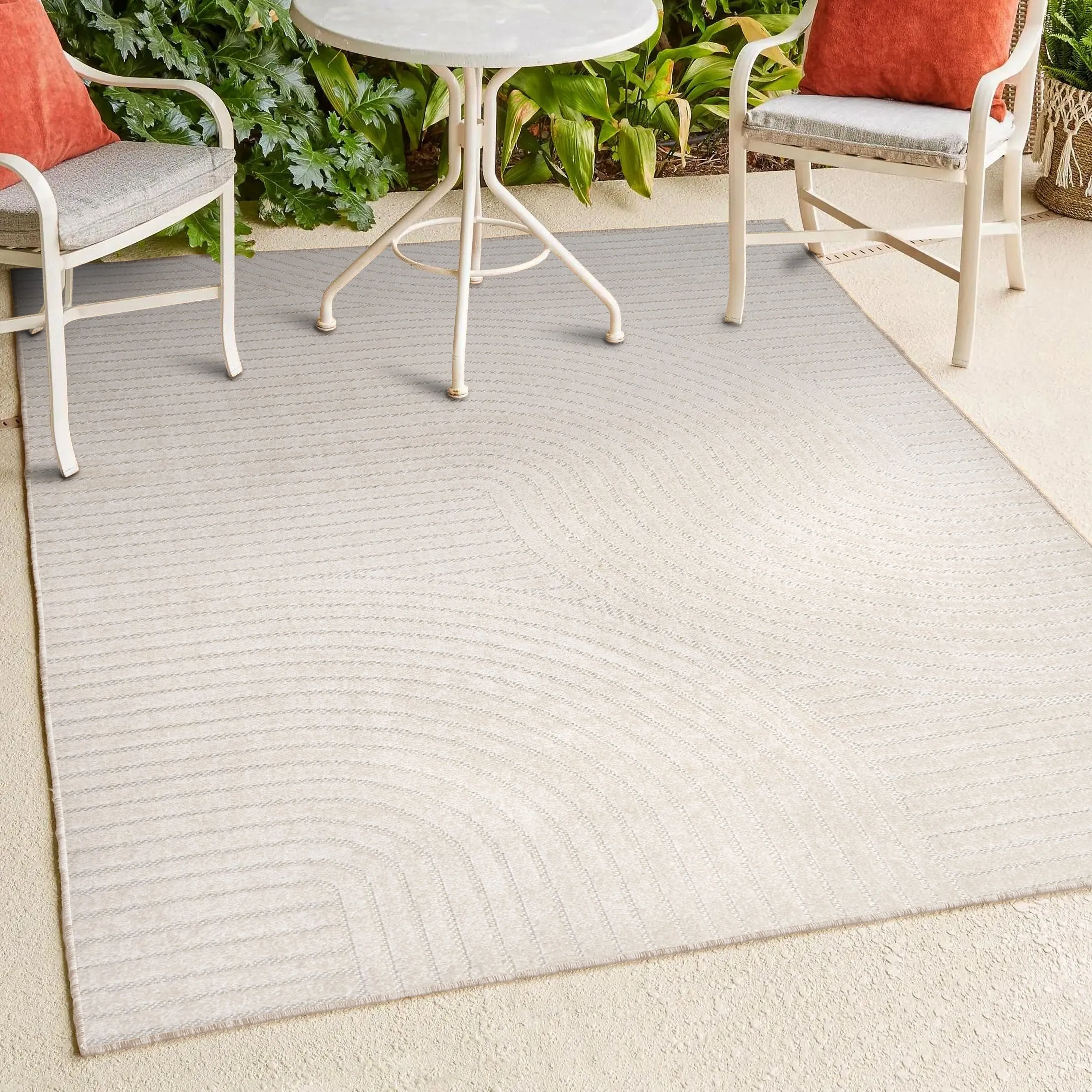 JONATHAN Y Odense Minimalist Curve Geometric Gray/Ivory Area Rug