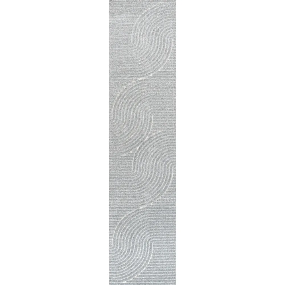 JONATHAN Y Odense Minimalist Curve Geometric Gray/Ivory Area Rug