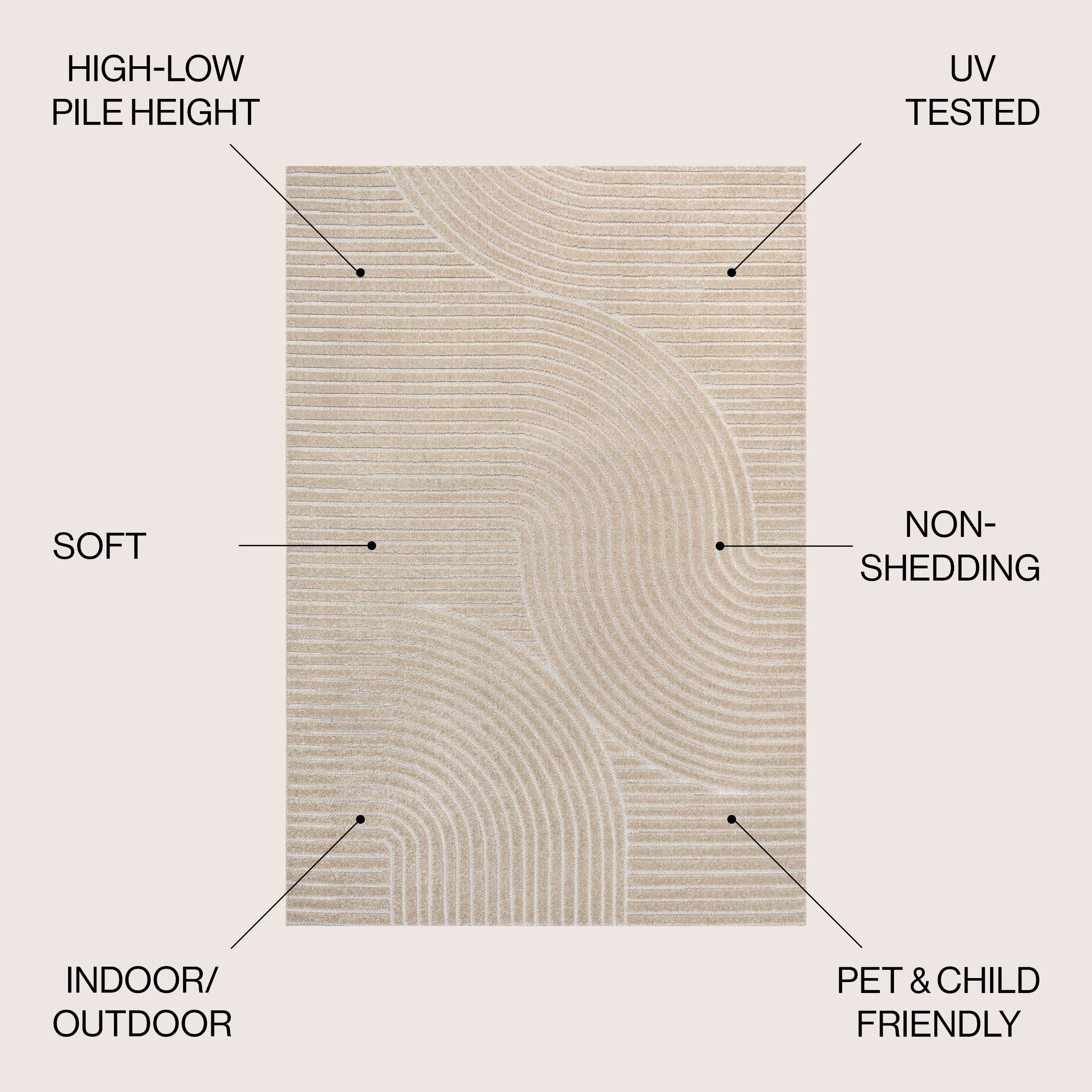 JONATHAN Y Odense Minimalist Curve Geometric Gray/Ivory Area Rug