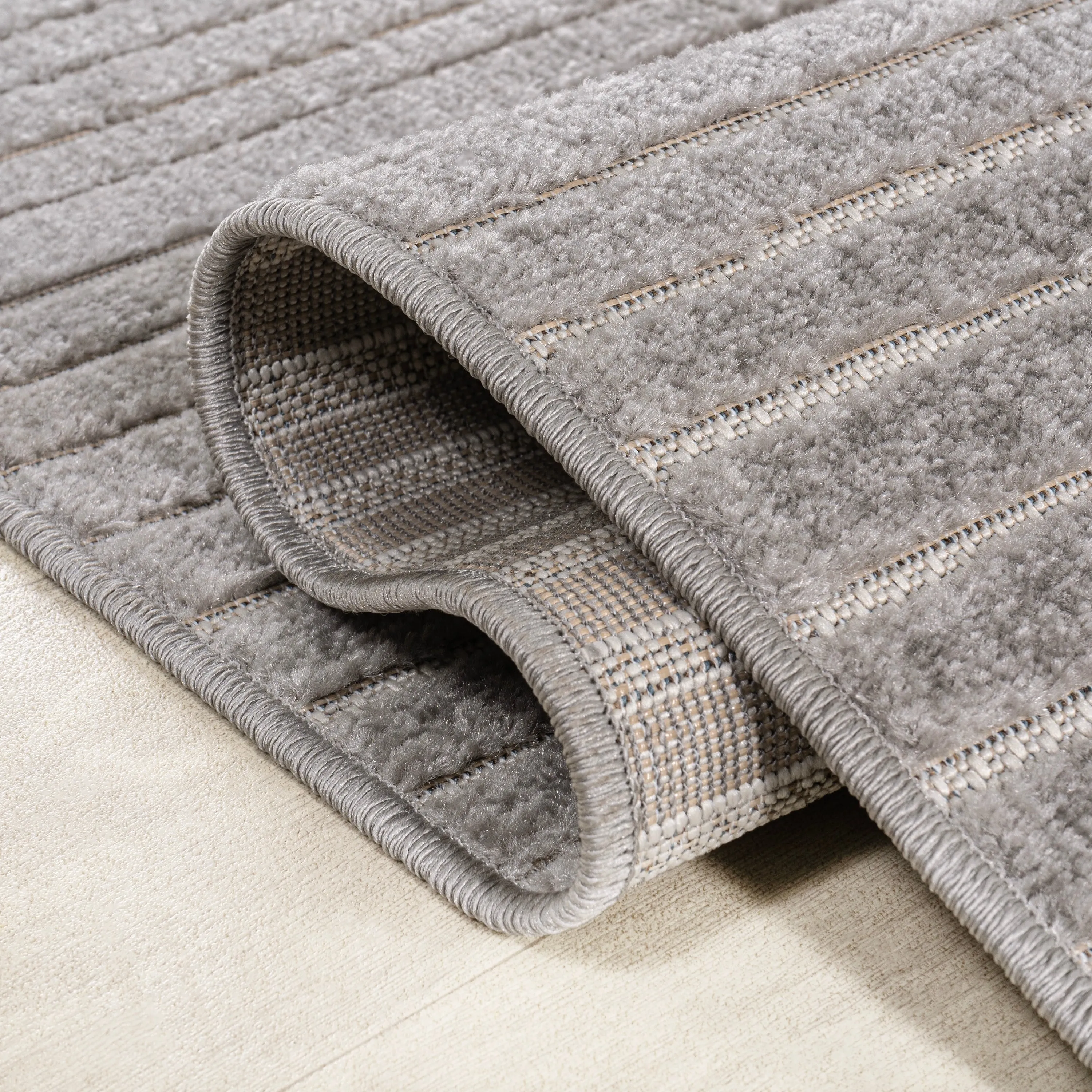 JONATHAN Y Odense Minimalist Curve Geometric Gray/Ivory Area Rug