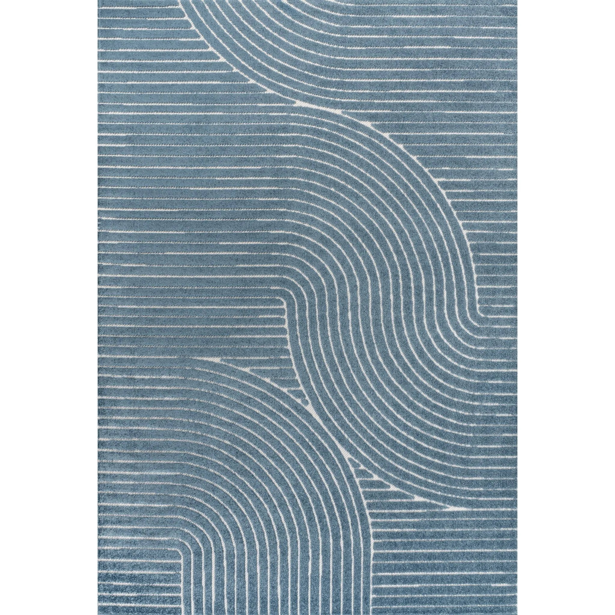 JONATHAN Y Odense Minimalist Curve Geometric Gray/Ivory Area Rug