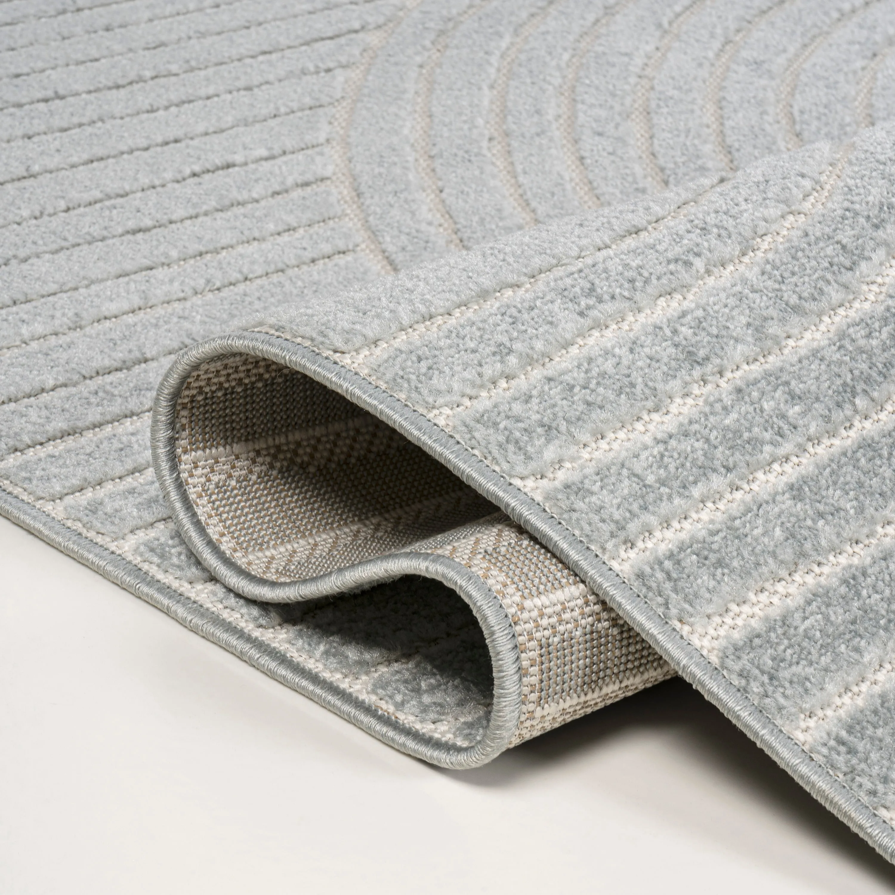 JONATHAN Y Odense Minimalist Curve Geometric Gray/Ivory Area Rug