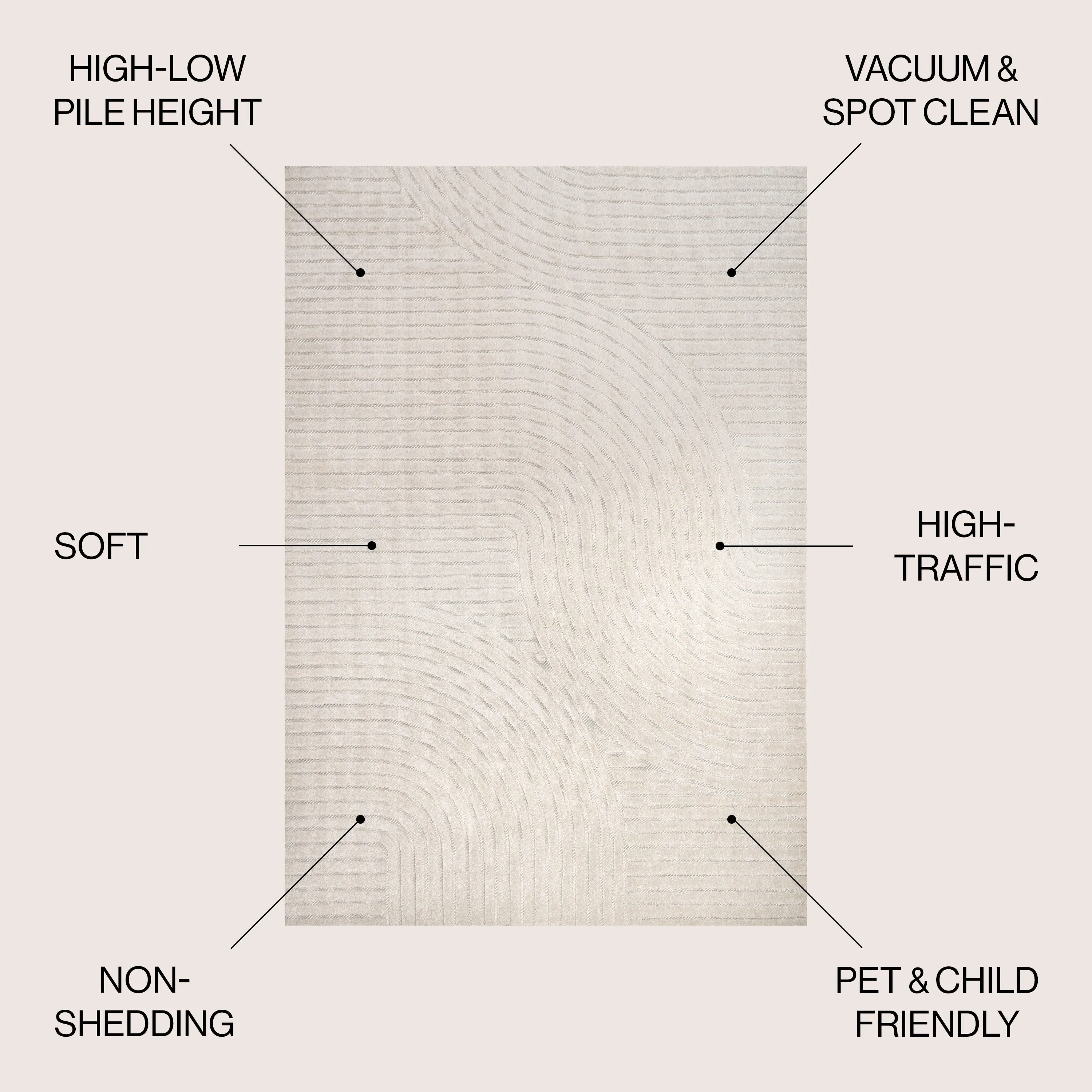 JONATHAN Y Odense Minimalist Curve Geometric Gray/Ivory Area Rug