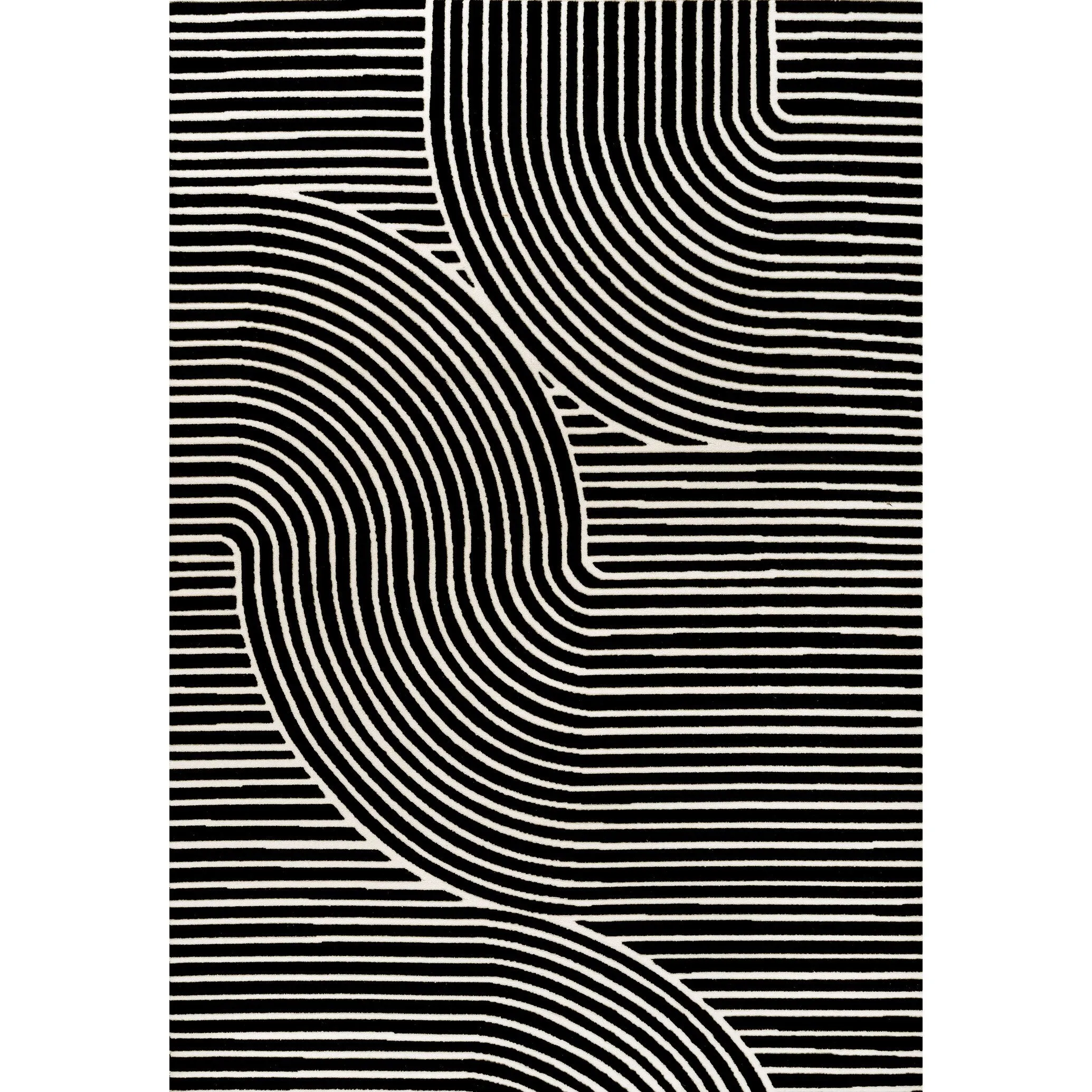 JONATHAN Y Odense Minimalist Curve Geometric Gray/Ivory Area Rug