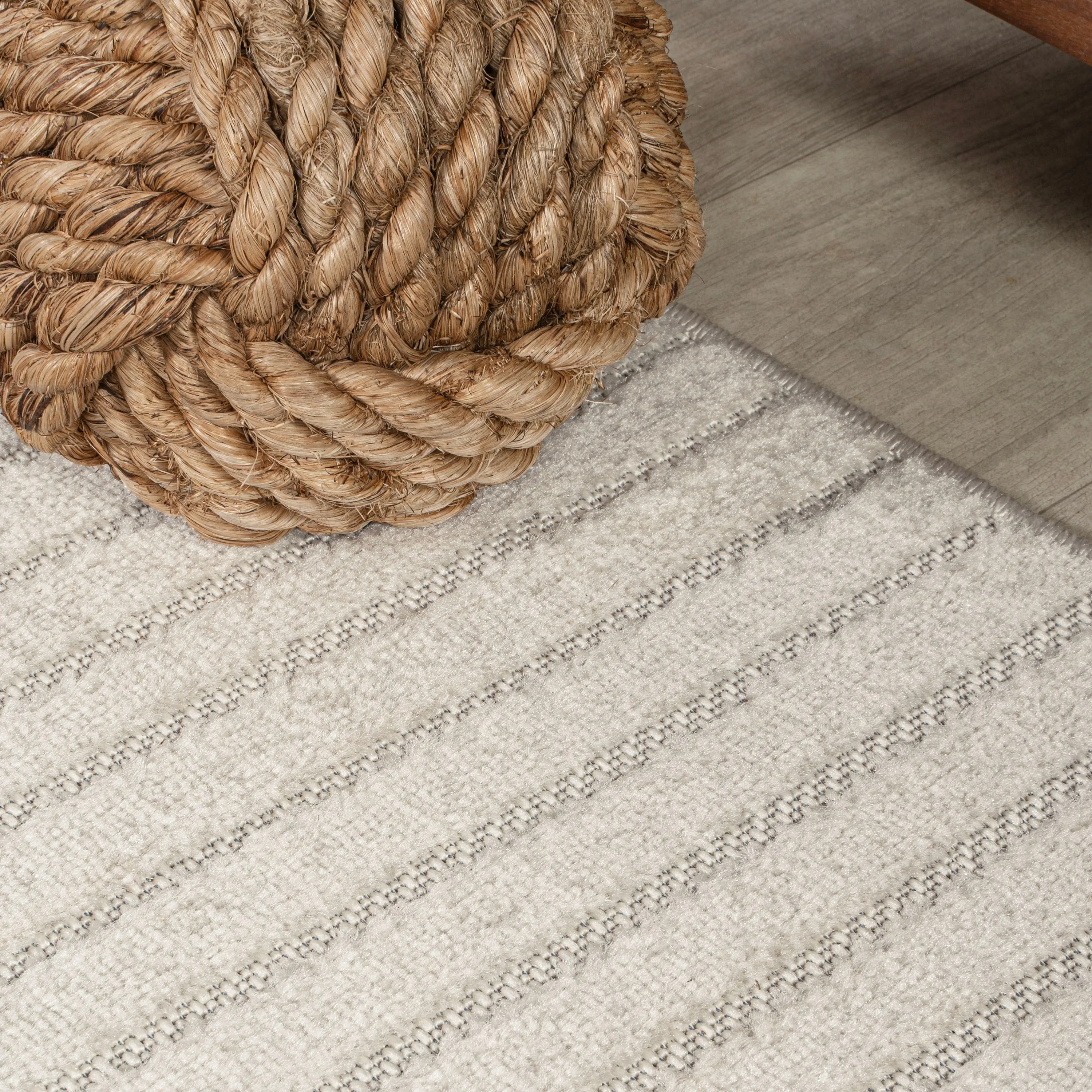 JONATHAN Y Odense Minimalist Curve Geometric Gray/Ivory Area Rug