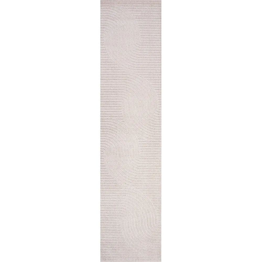JONATHAN Y Odense Minimalist Curve Geometric Gray/Ivory Area Rug