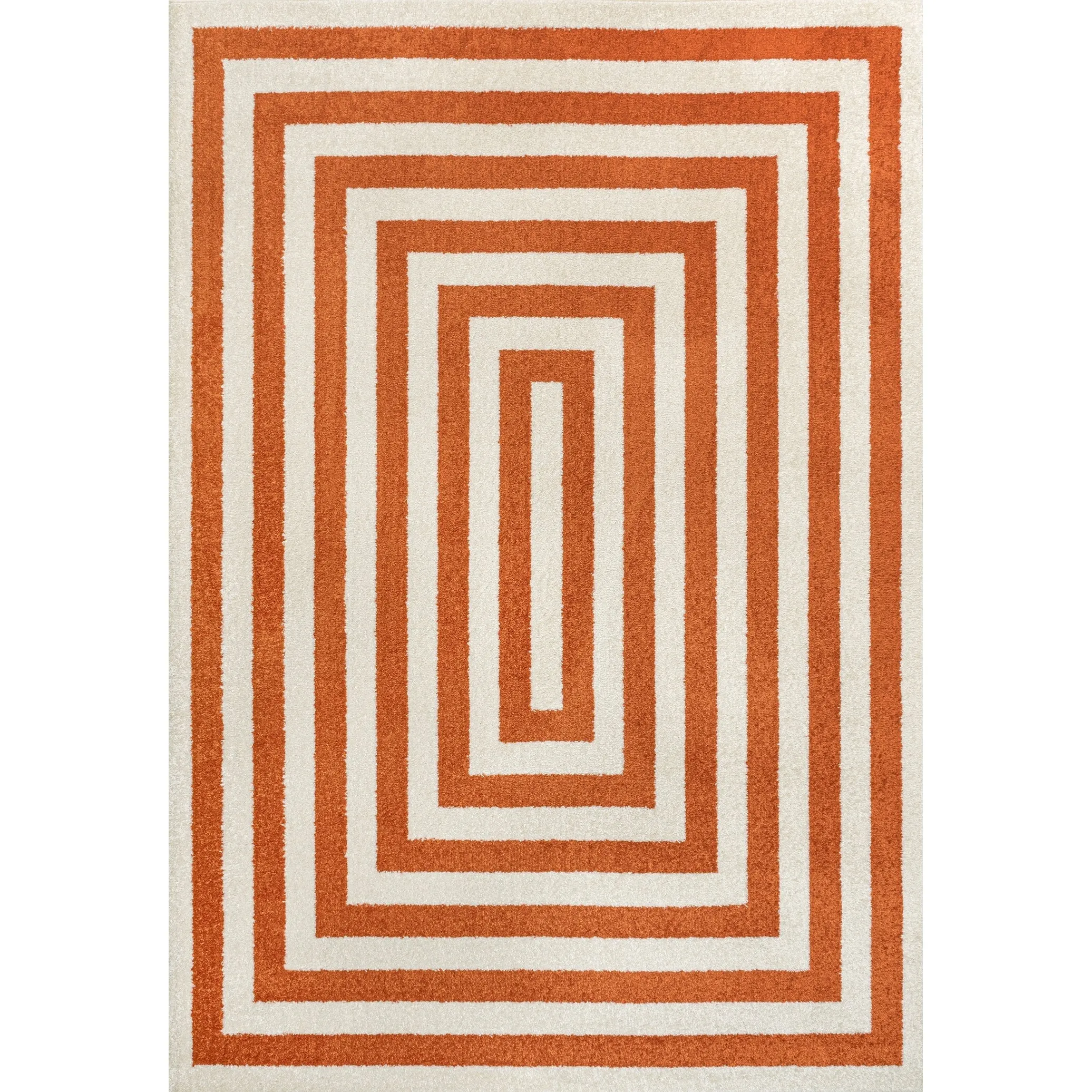 JONATHAN Y Olivier Modern Classic Mitre Stripe Brown/Ivory Rug