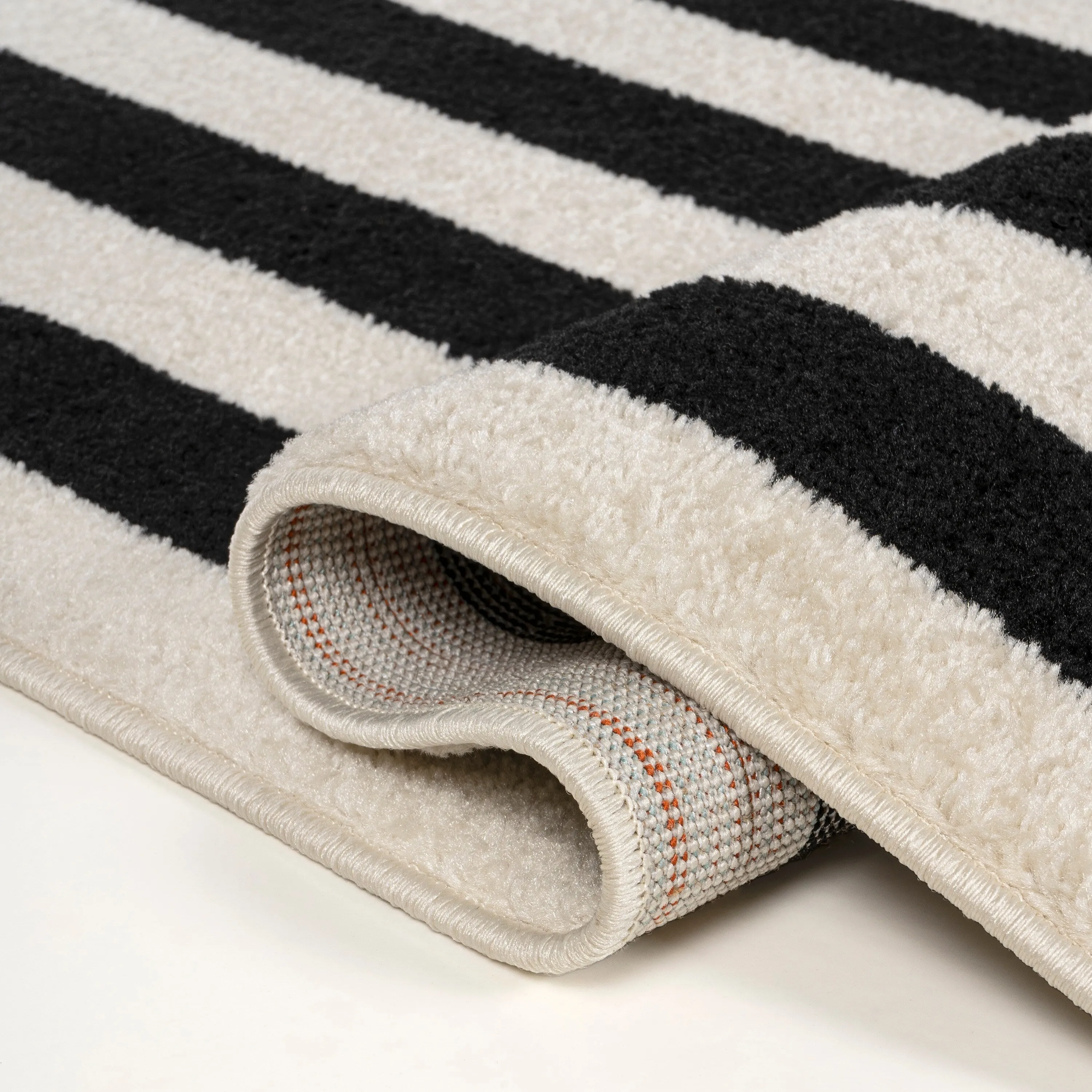 JONATHAN Y Olivier Modern Classic Mitre Stripe Brown/Ivory Rug