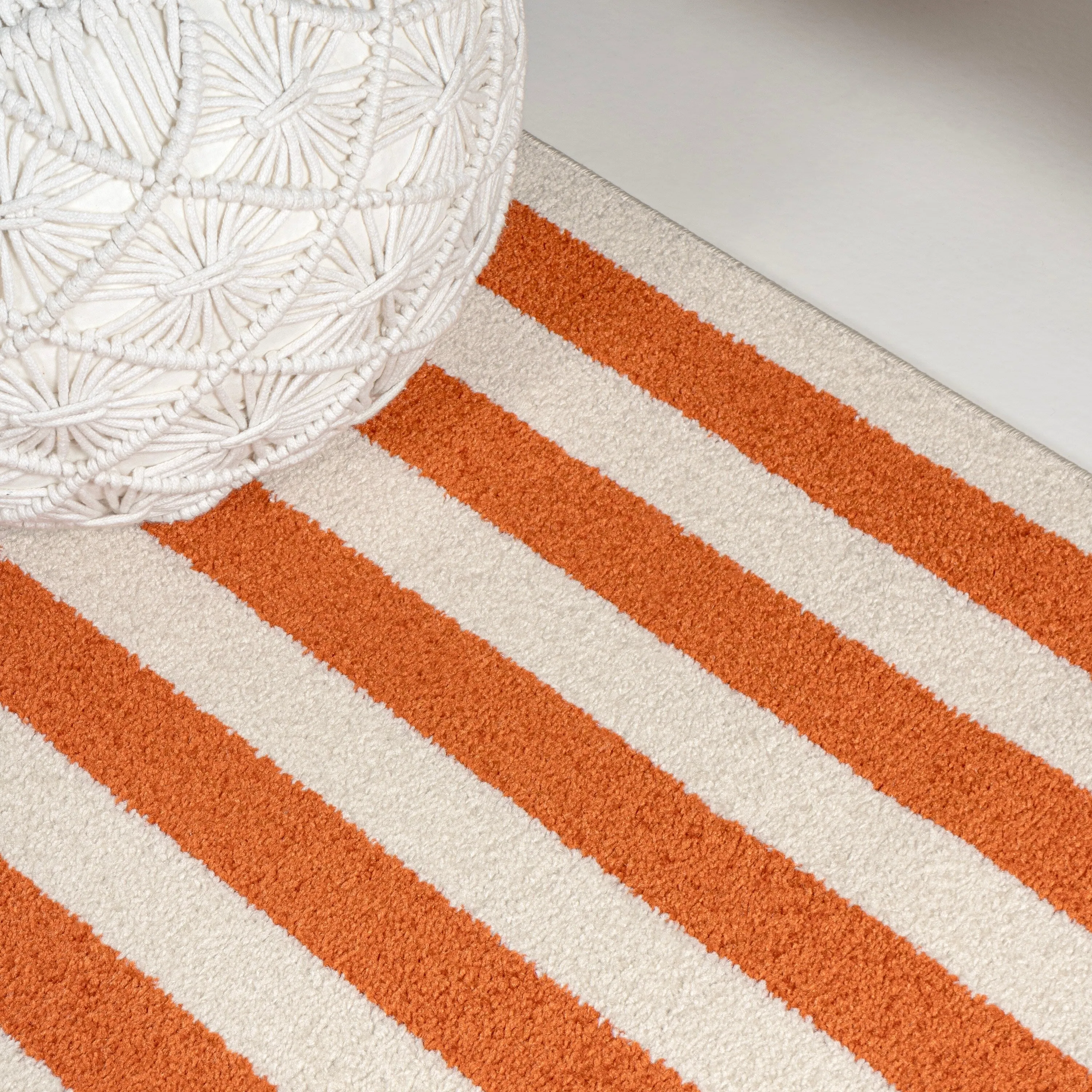 JONATHAN Y Olivier Modern Classic Mitre Stripe Brown/Ivory Rug