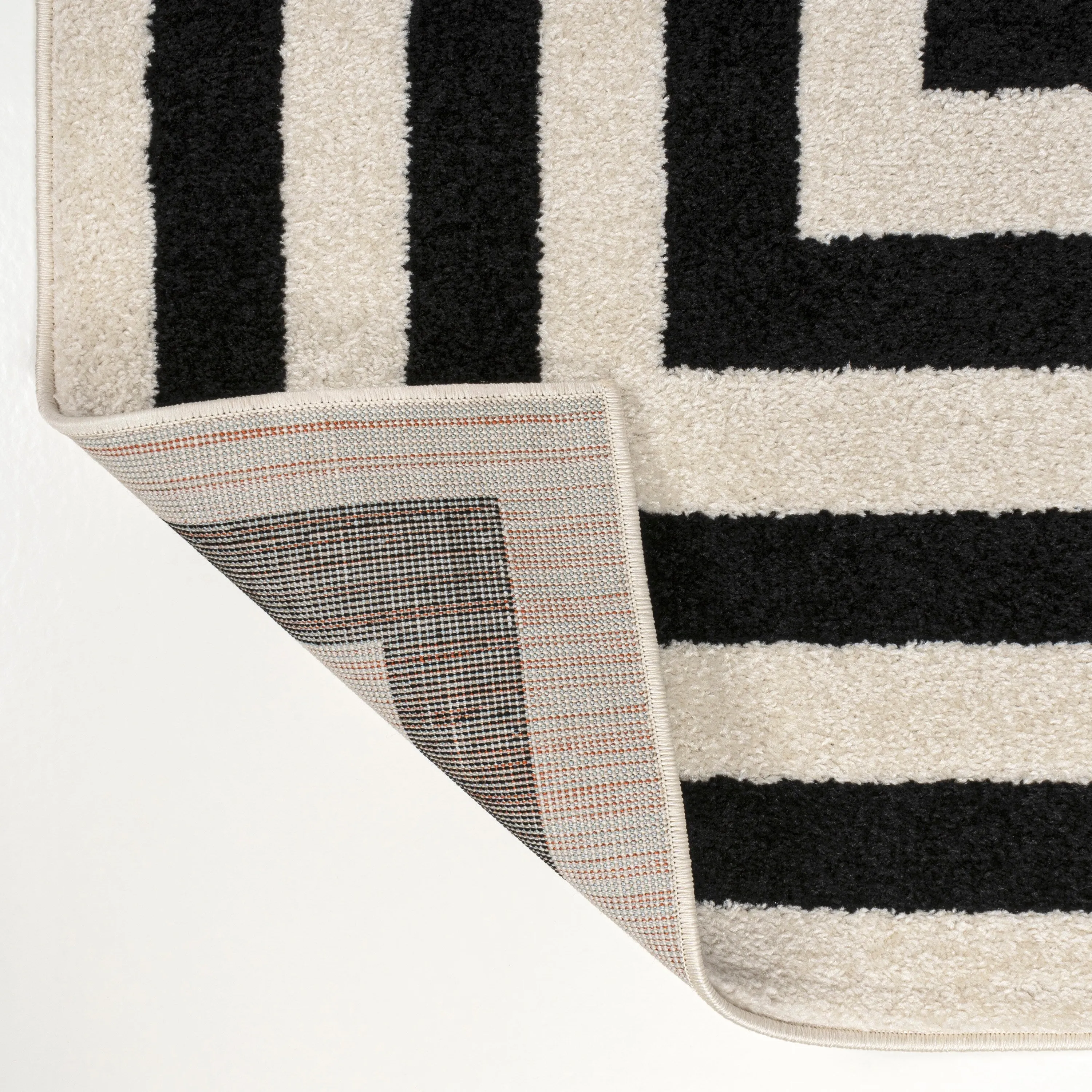 JONATHAN Y Olivier Modern Classic Mitre Stripe Brown/Ivory Rug