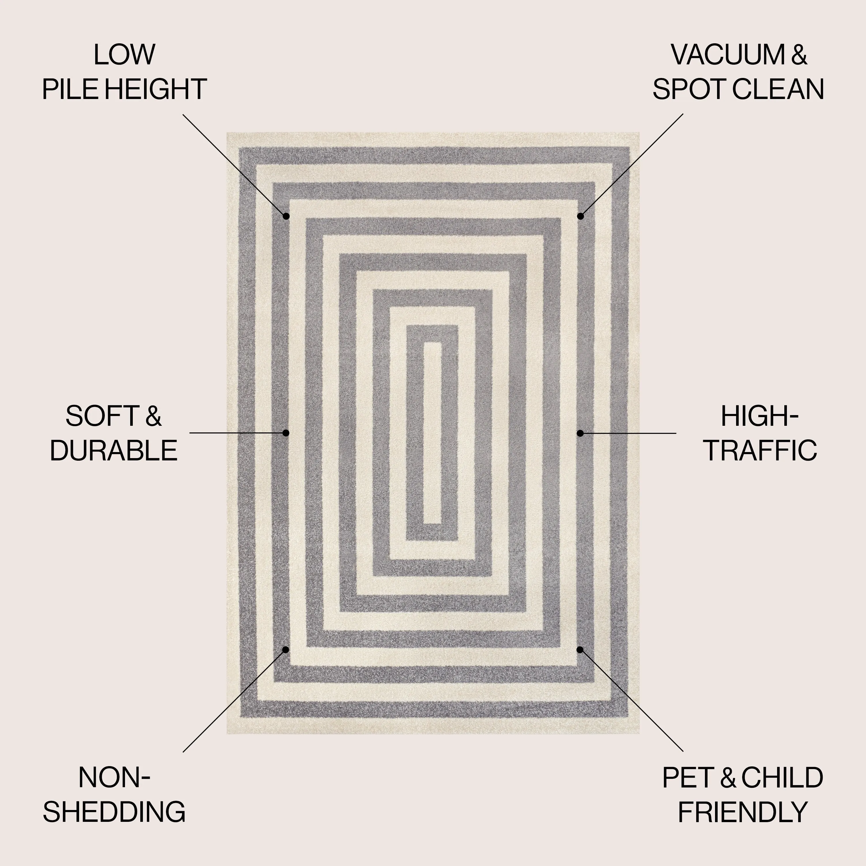 JONATHAN Y Olivier Modern Classic Mitre Stripe Brown/Ivory Rug