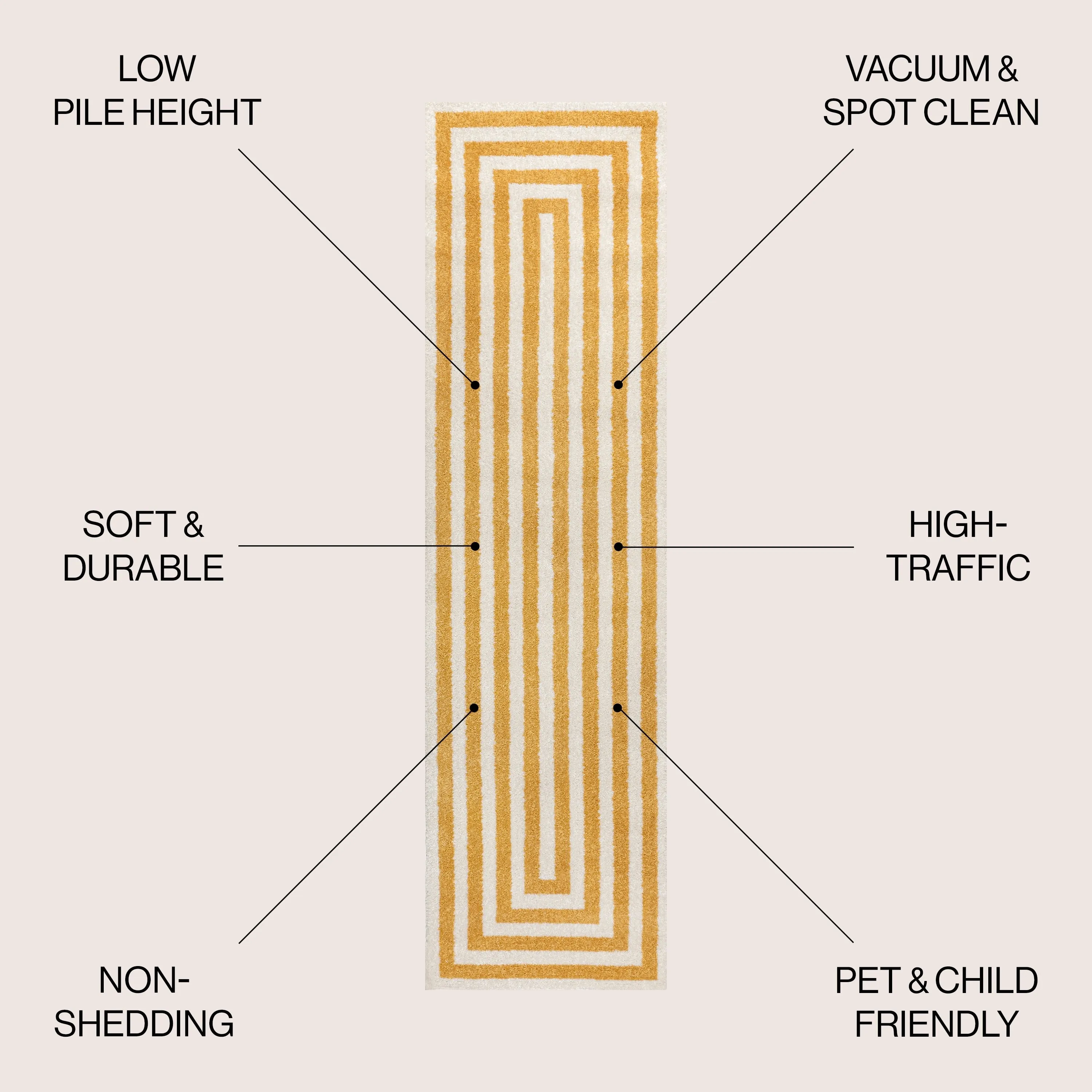 JONATHAN Y Olivier Modern Classic Mitre Stripe Brown/Ivory Rug
