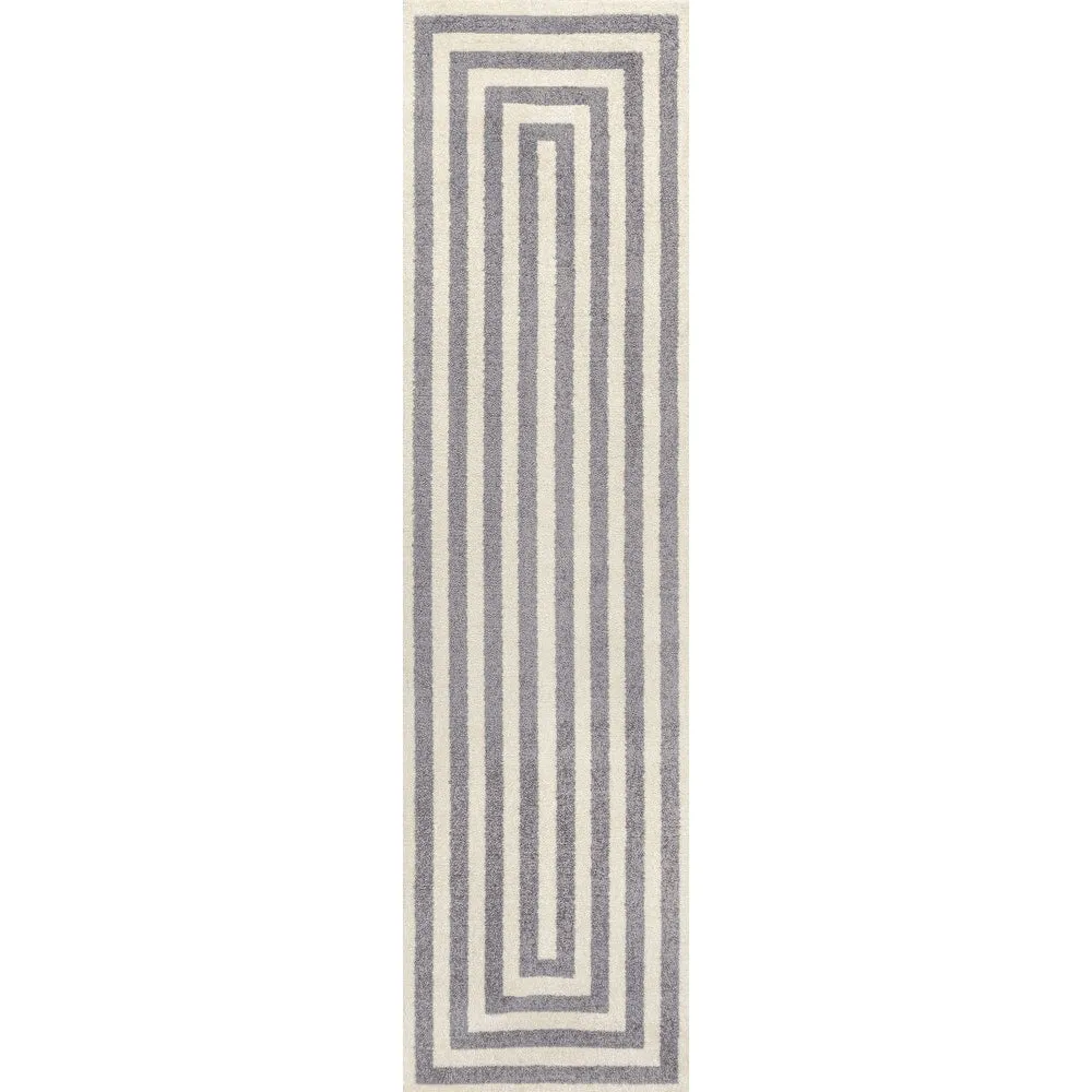 JONATHAN Y Olivier Modern Classic Mitre Stripe Brown/Ivory Rug