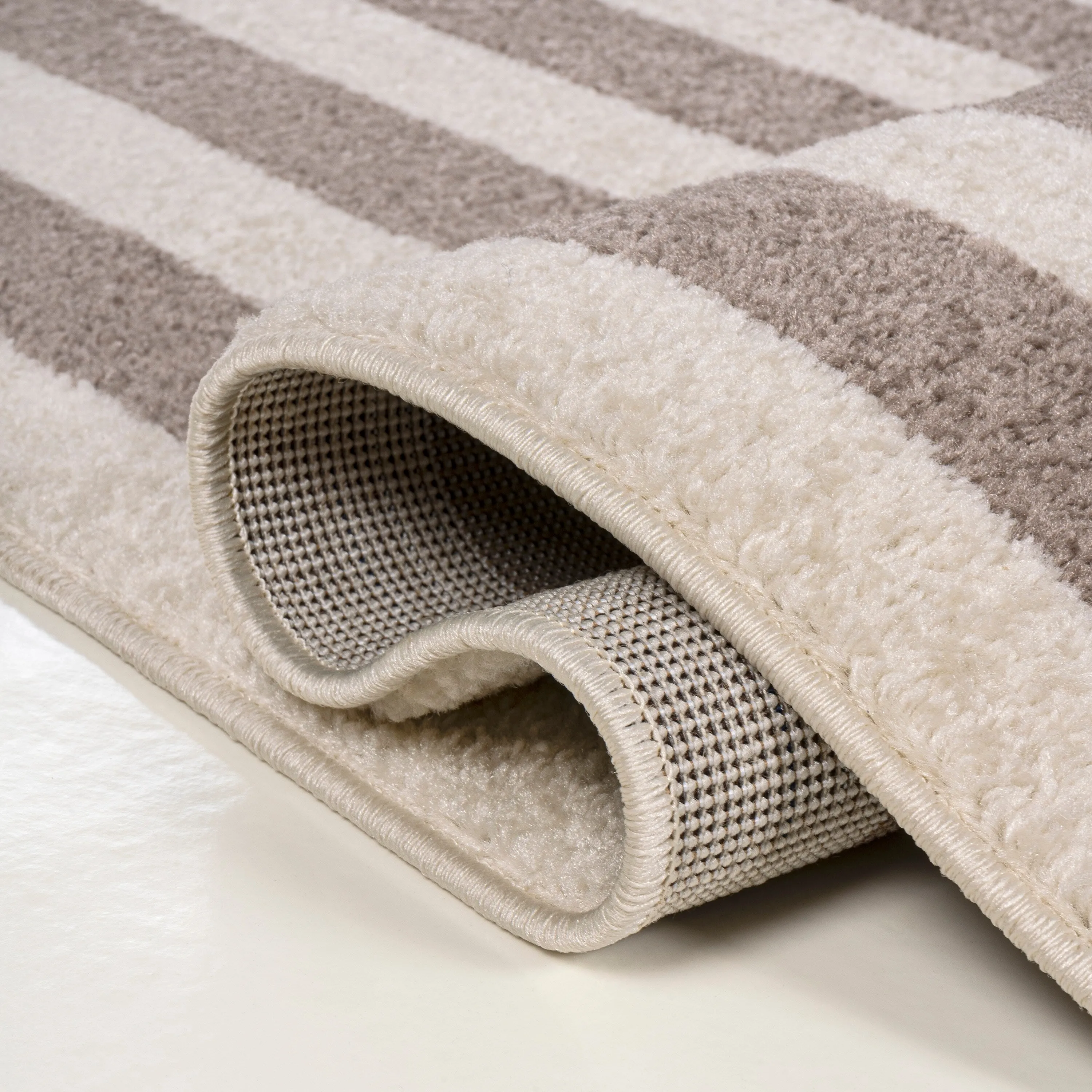 JONATHAN Y Olivier Modern Classic Mitre Stripe Brown/Ivory Rug