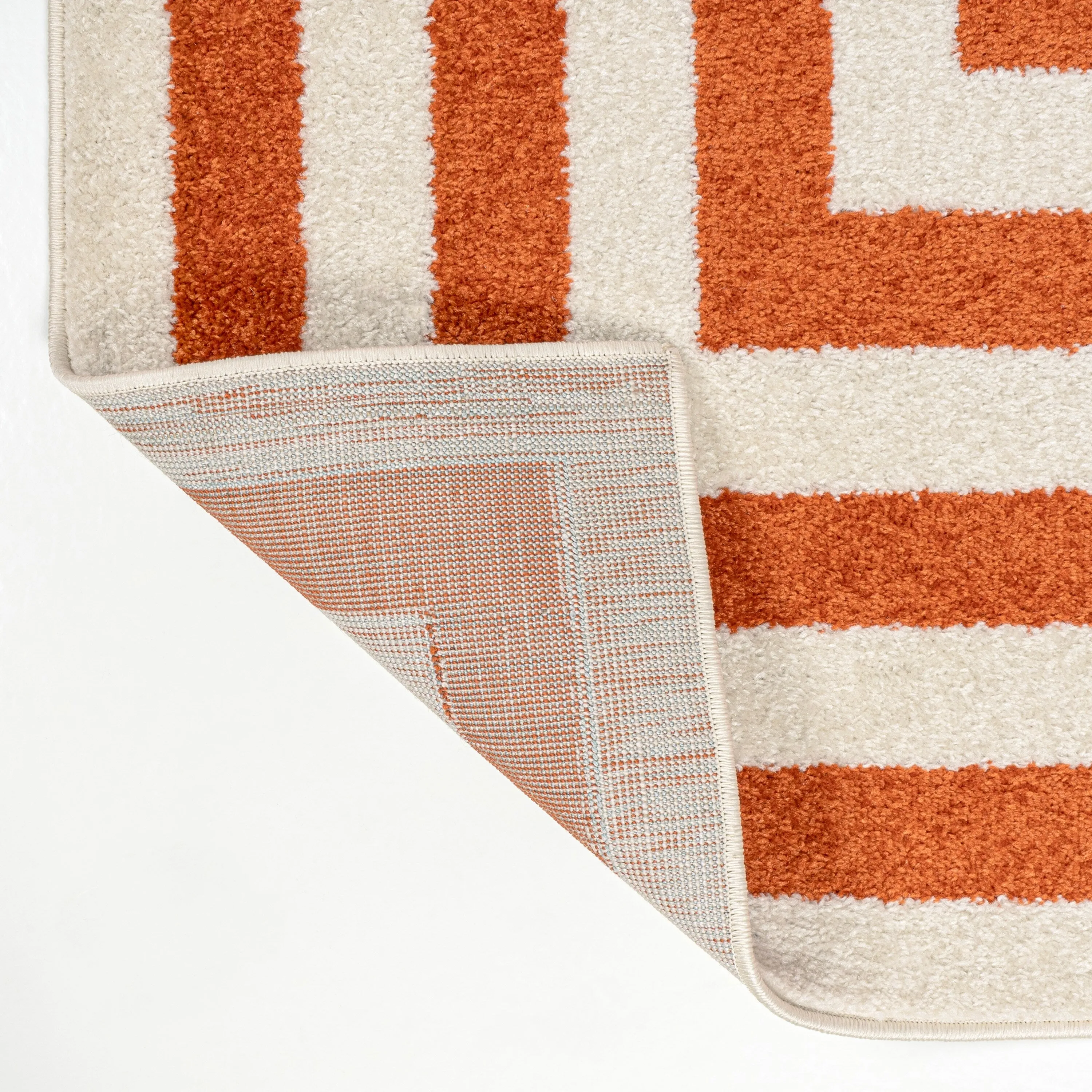 JONATHAN Y Olivier Modern Classic Mitre Stripe Brown/Ivory Rug