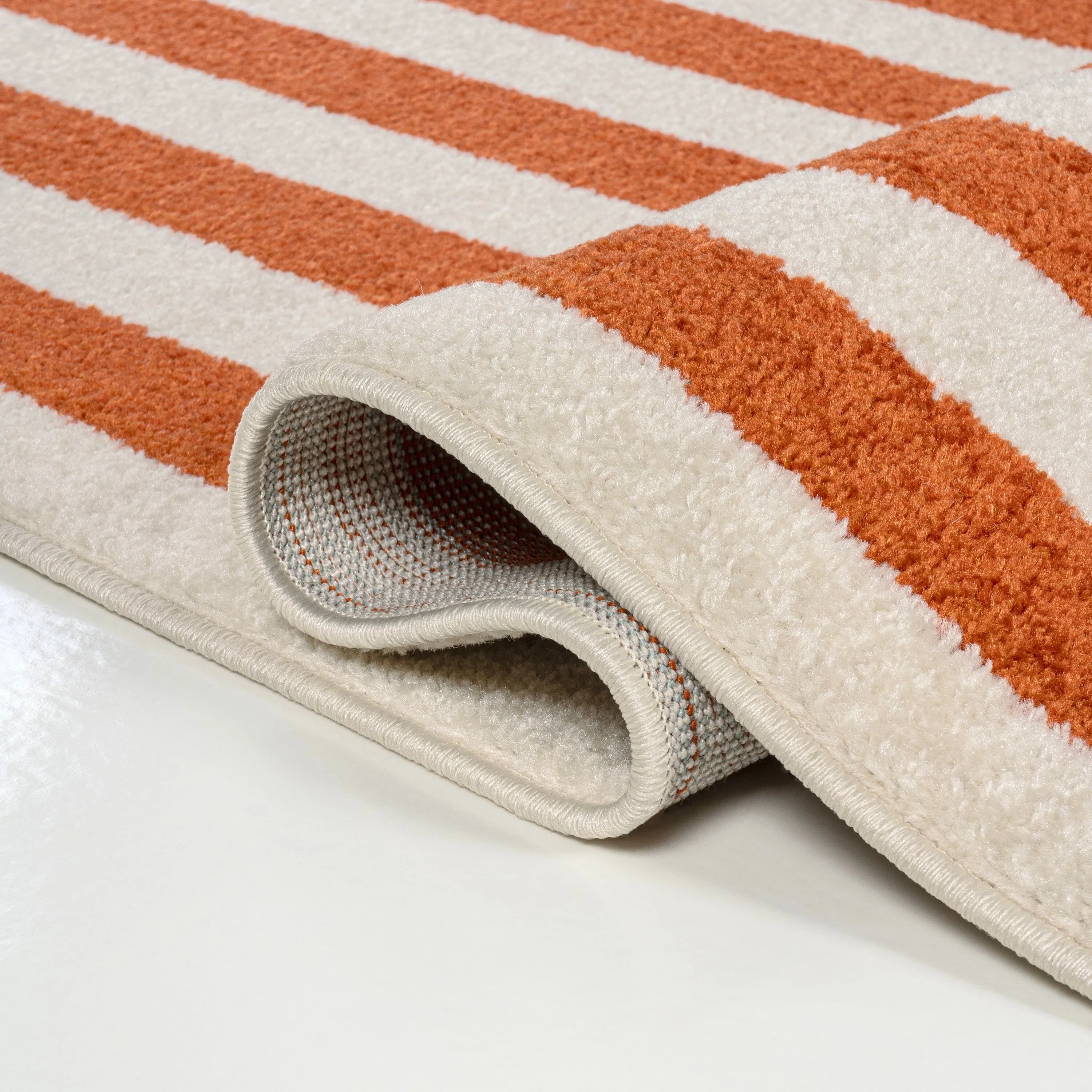 JONATHAN Y Olivier Modern Classic Mitre Stripe Brown/Ivory Rug