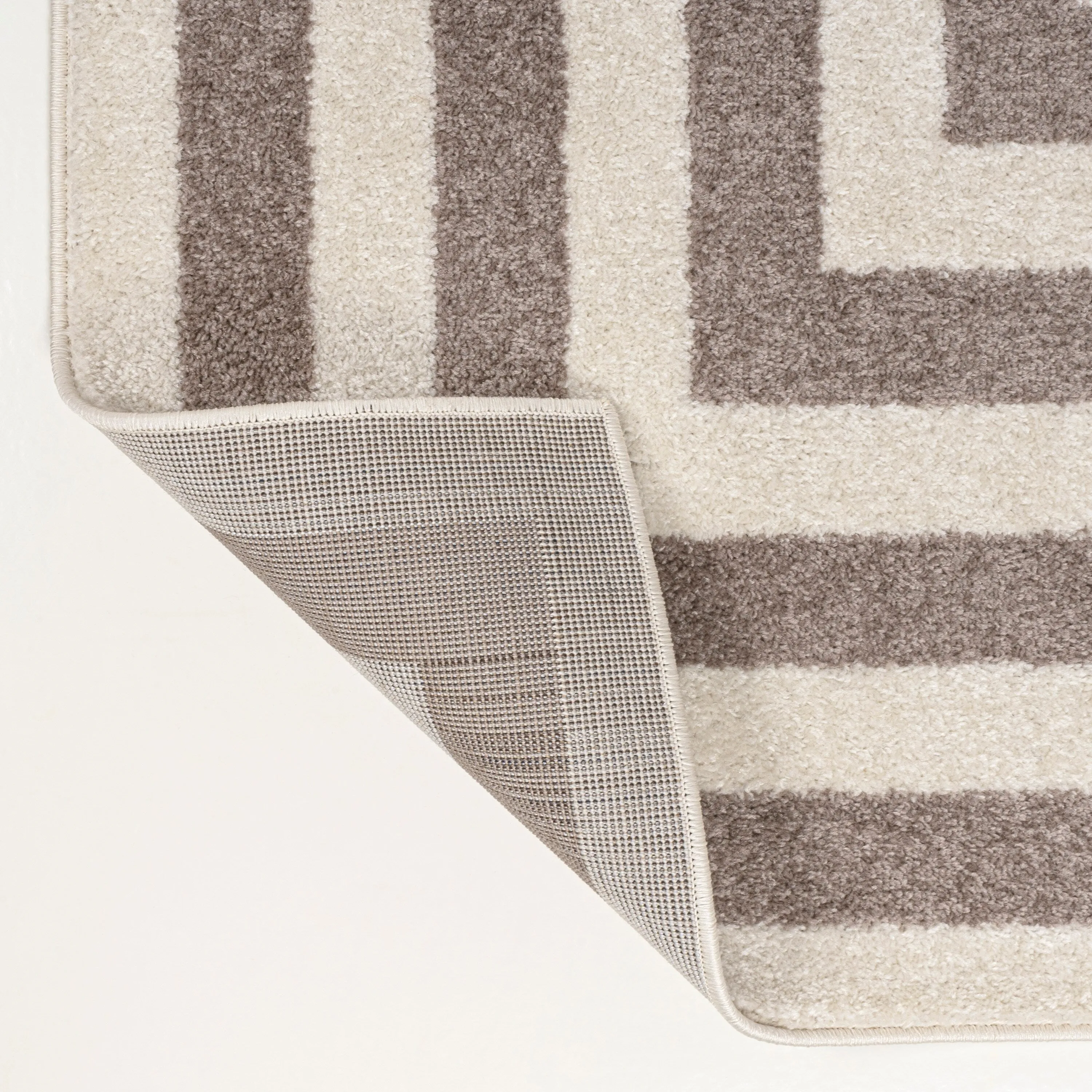 JONATHAN Y Olivier Modern Classic Mitre Stripe Brown/Ivory Rug