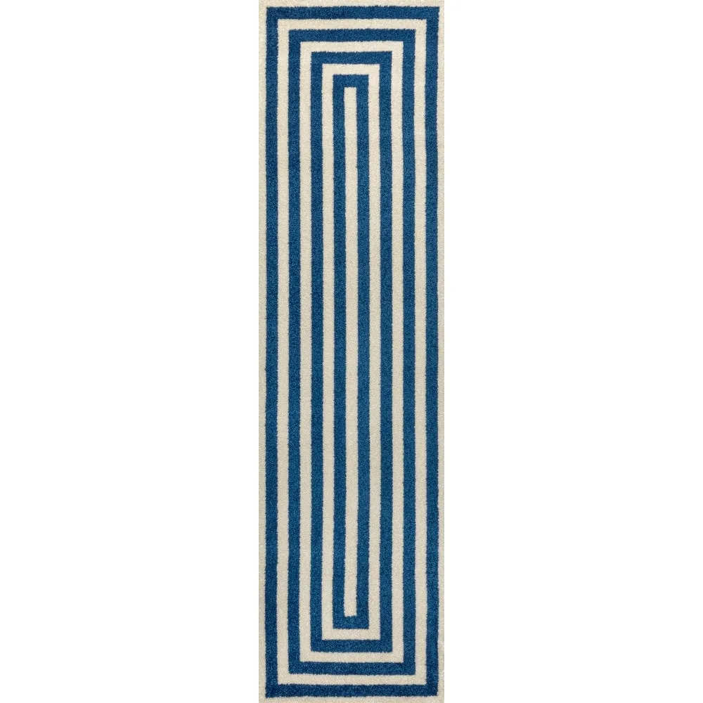 JONATHAN Y Olivier Modern Classic Mitre Stripe Brown/Ivory Rug