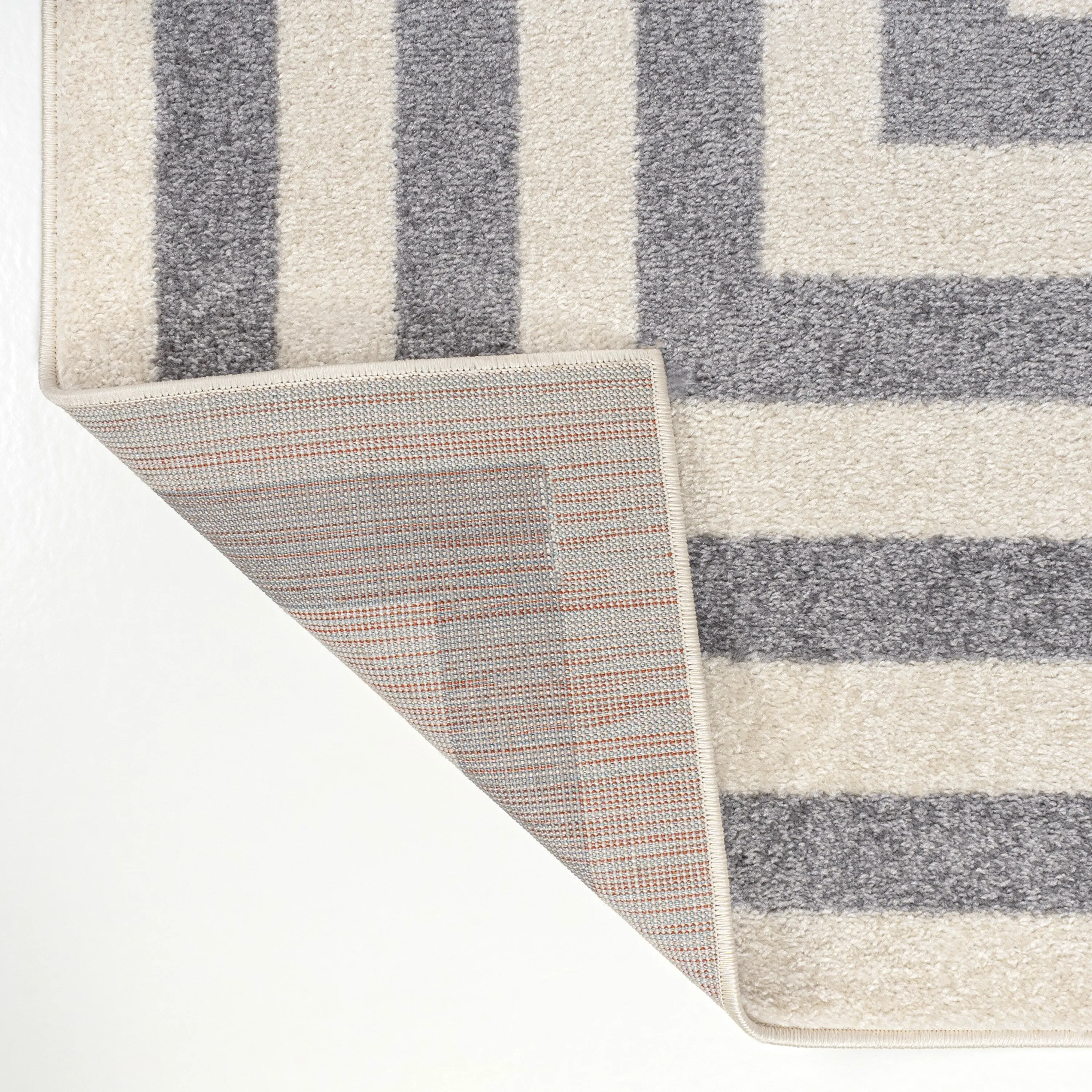 JONATHAN Y Olivier Modern Classic Mitre Stripe Brown/Ivory Rug