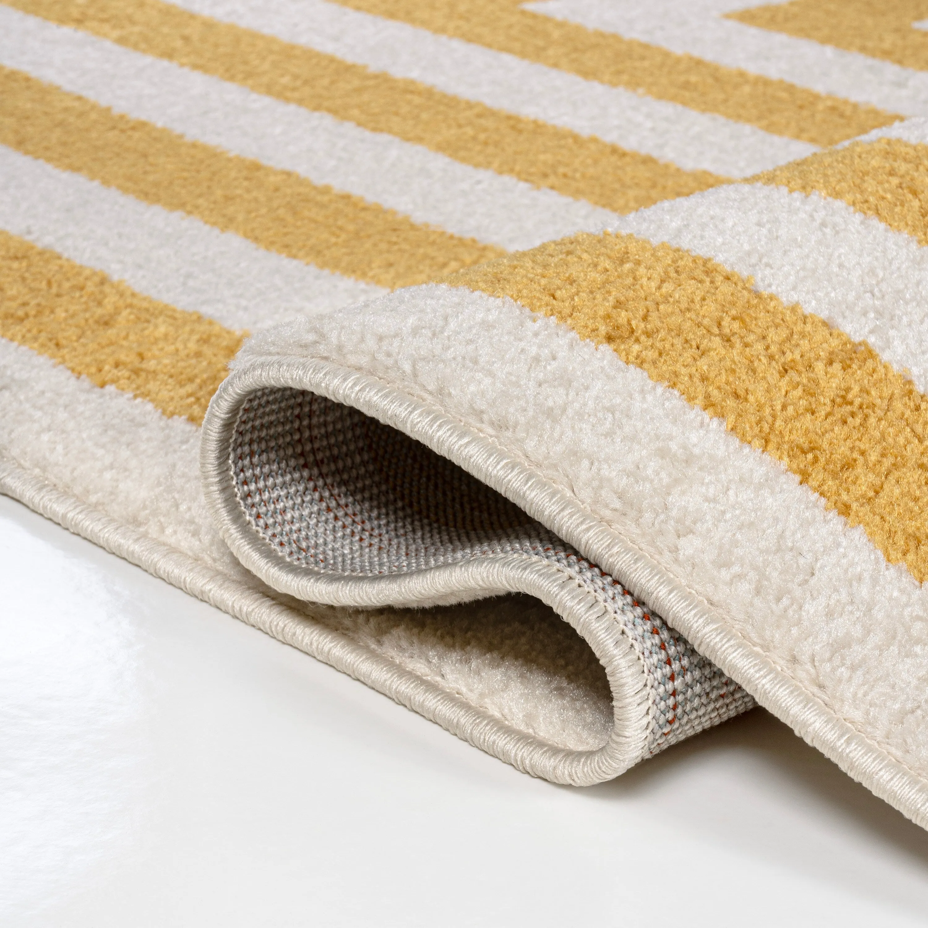 JONATHAN Y Olivier Modern Classic Mitre Stripe Brown/Ivory Rug