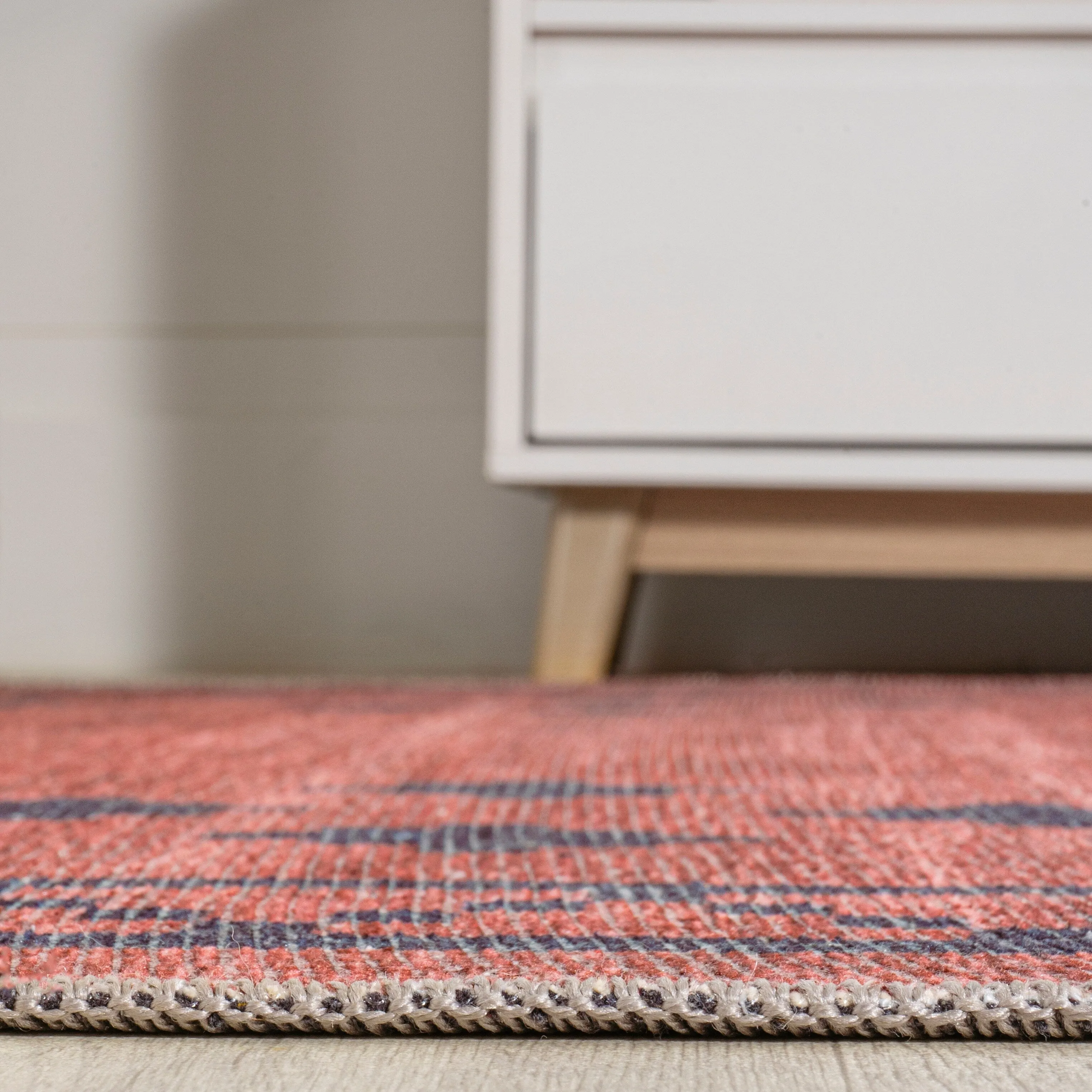 JONATHAN Y Rand Medallion Textured Weave Machine Washable Area Rug