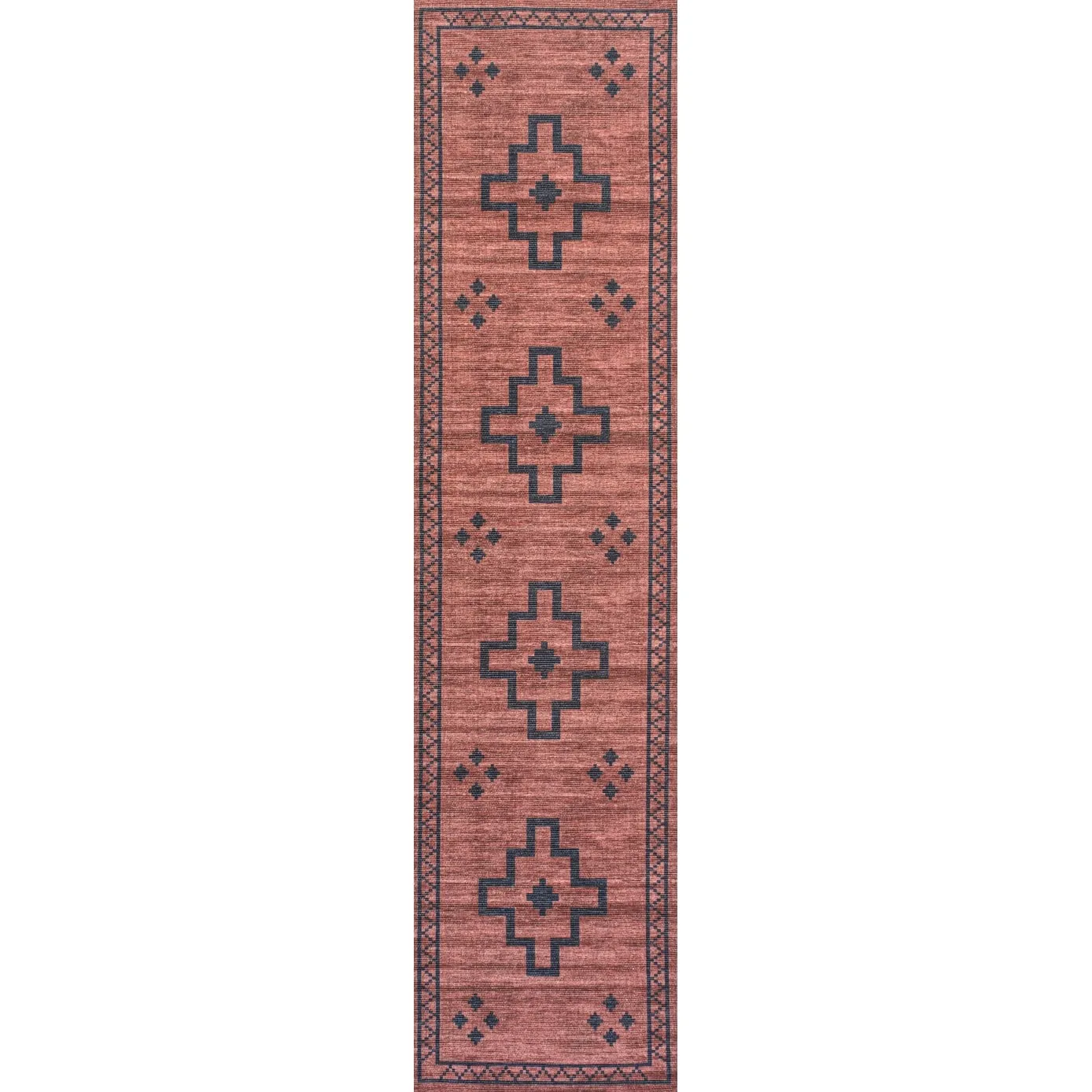 JONATHAN Y Rand Medallion Textured Weave Machine Washable Area Rug
