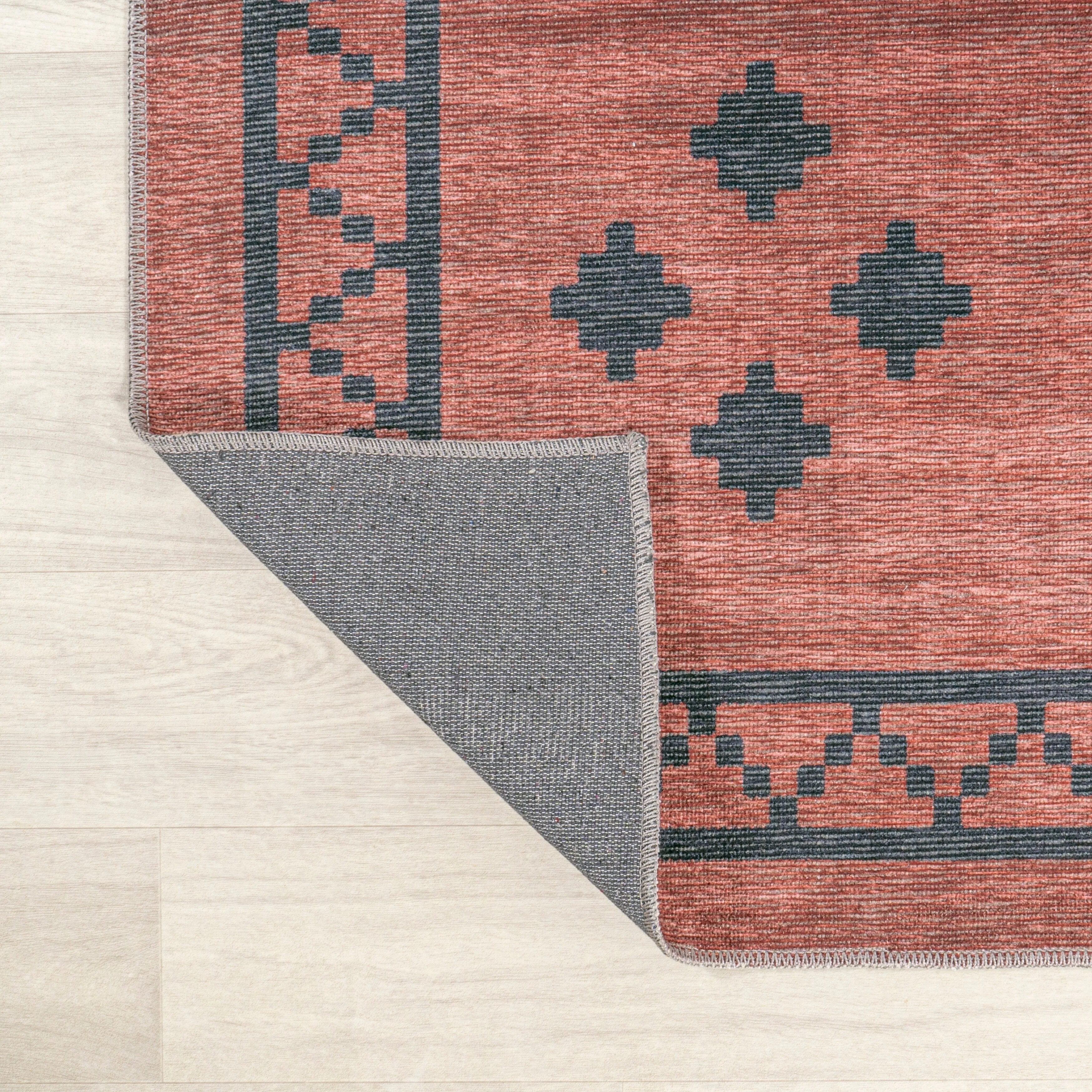 JONATHAN Y Rand Medallion Textured Weave Machine Washable Area Rug