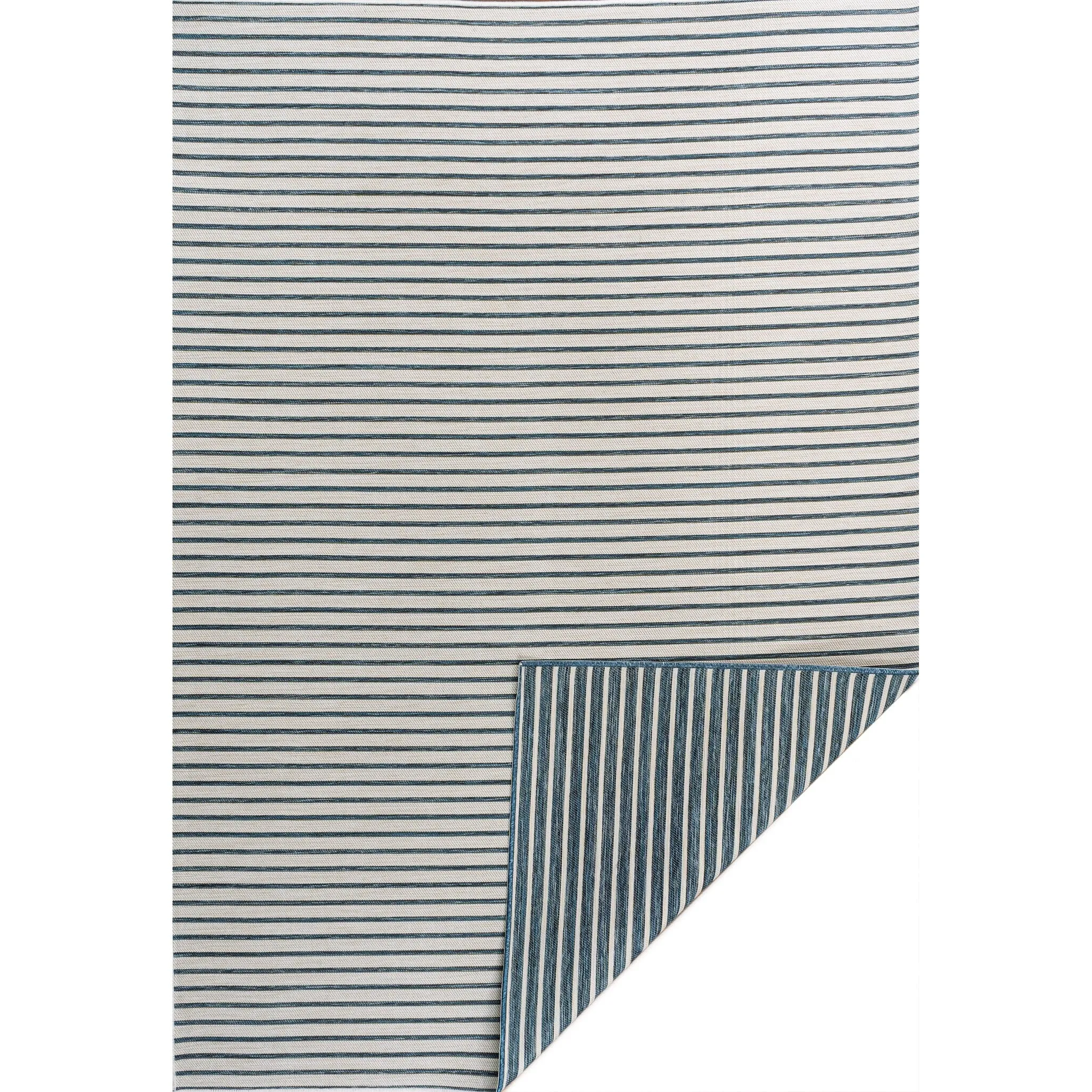JONATHAN Y Reversible Pollux Classic Coastal Pinstripe Machine-Washable Navy/Cream Indoor/Outdoor Area Rug