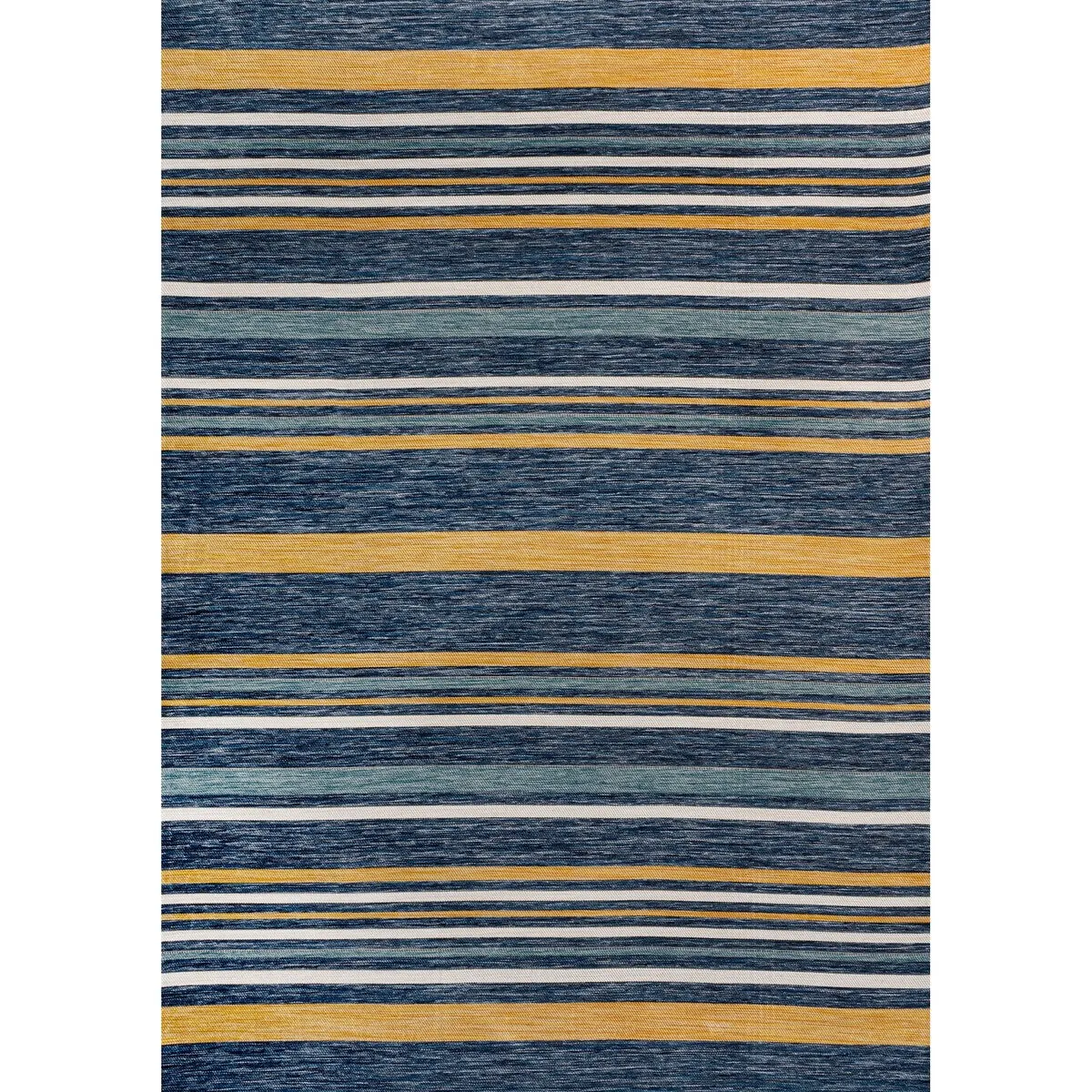 JONATHAN Y Reversible Zephyr Classic Coastal Ticking Stripe Machine-Washable Cream/Navy Indoor/Outdoor Rug